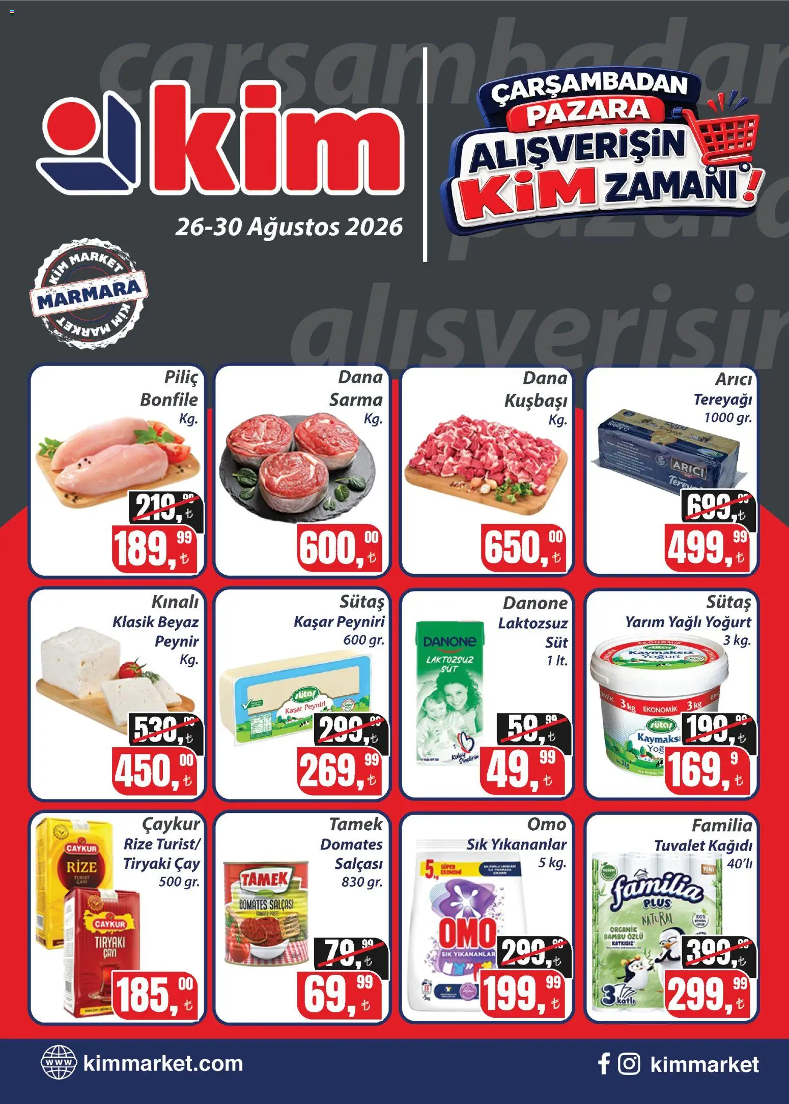 Kim Market Katalog - Marmara Insert - 26 Ağustos 2026 tarihinden itibaren geçerlidir | Sayfa: 1 | Ürünler: Tuvalet, Tereyağı, Domates, Piliç