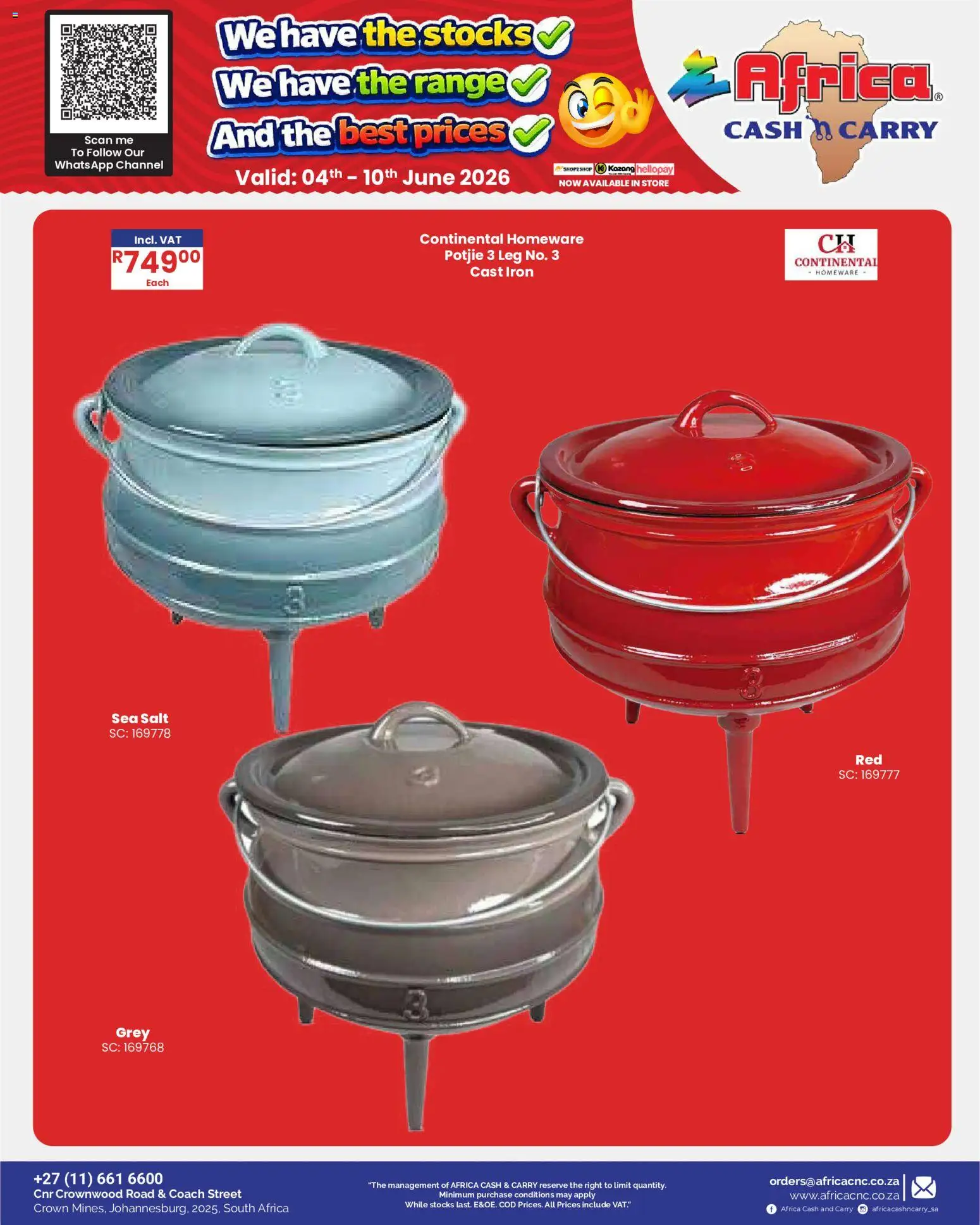 New Africa Cash & Carry catalogue – valid from 04.06.2026 | Page: 41 | Products: Iron, Salt