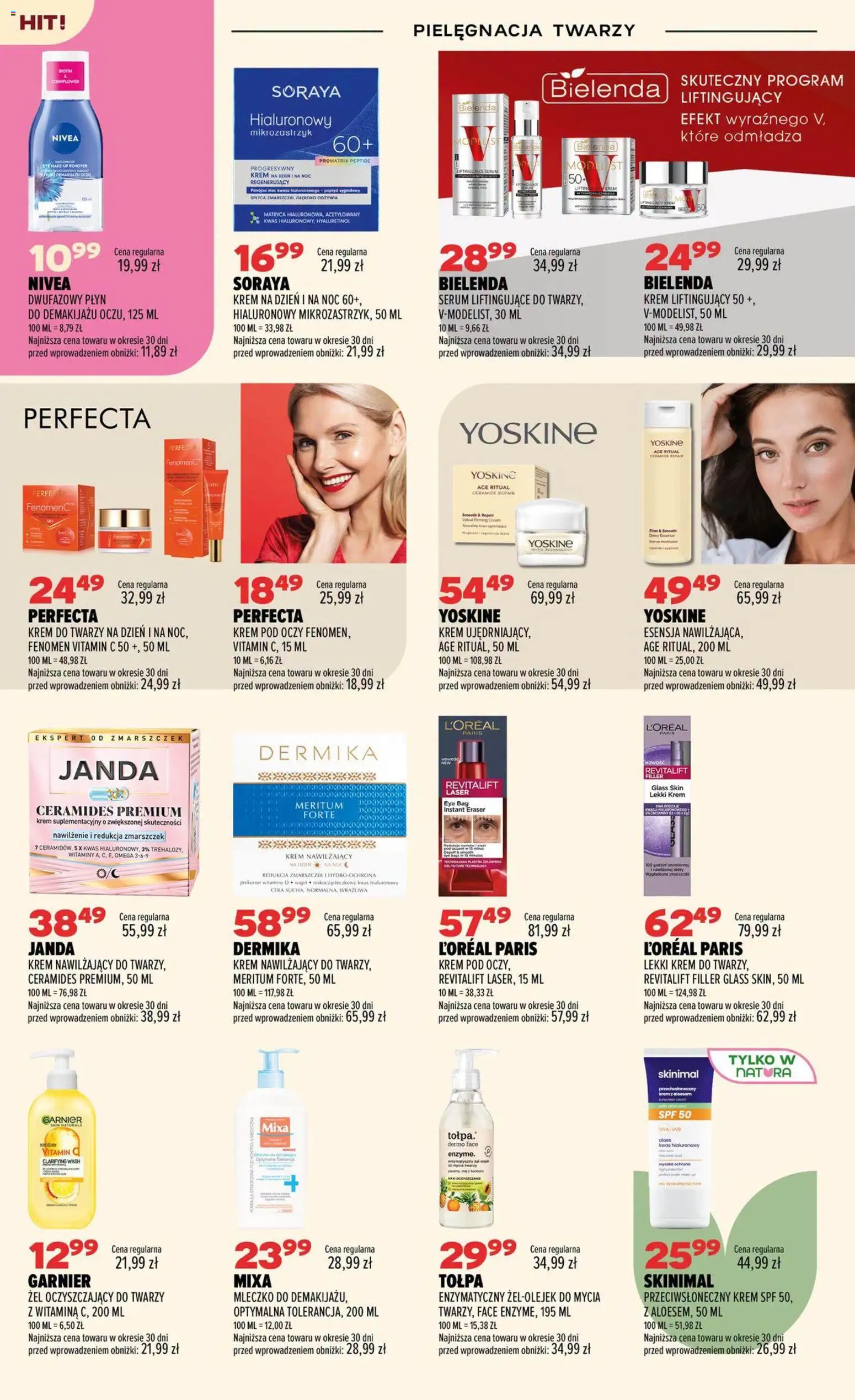 Drogerie Natura gazetka od 06.08.2026 | Strona: 12 | Produkty: Aloes, Bielenda, Omega, Krem do twarzy