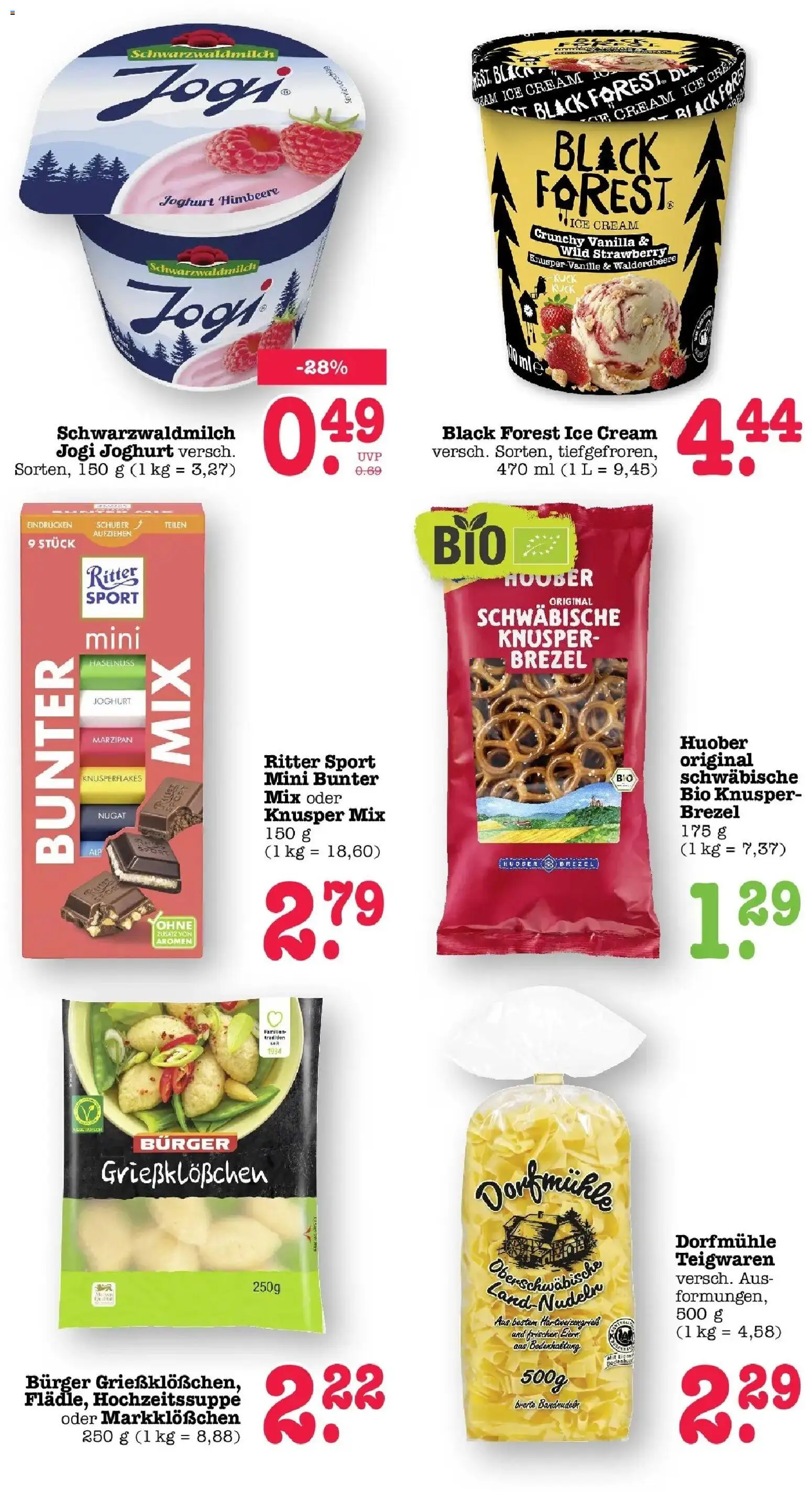 Edeka Prospekt Karlsruhe (ab 19.10.2026) » Angebote Online | Seite: 55 | Produkte: Joghurt, Ritter sport, Burger, Himbeere