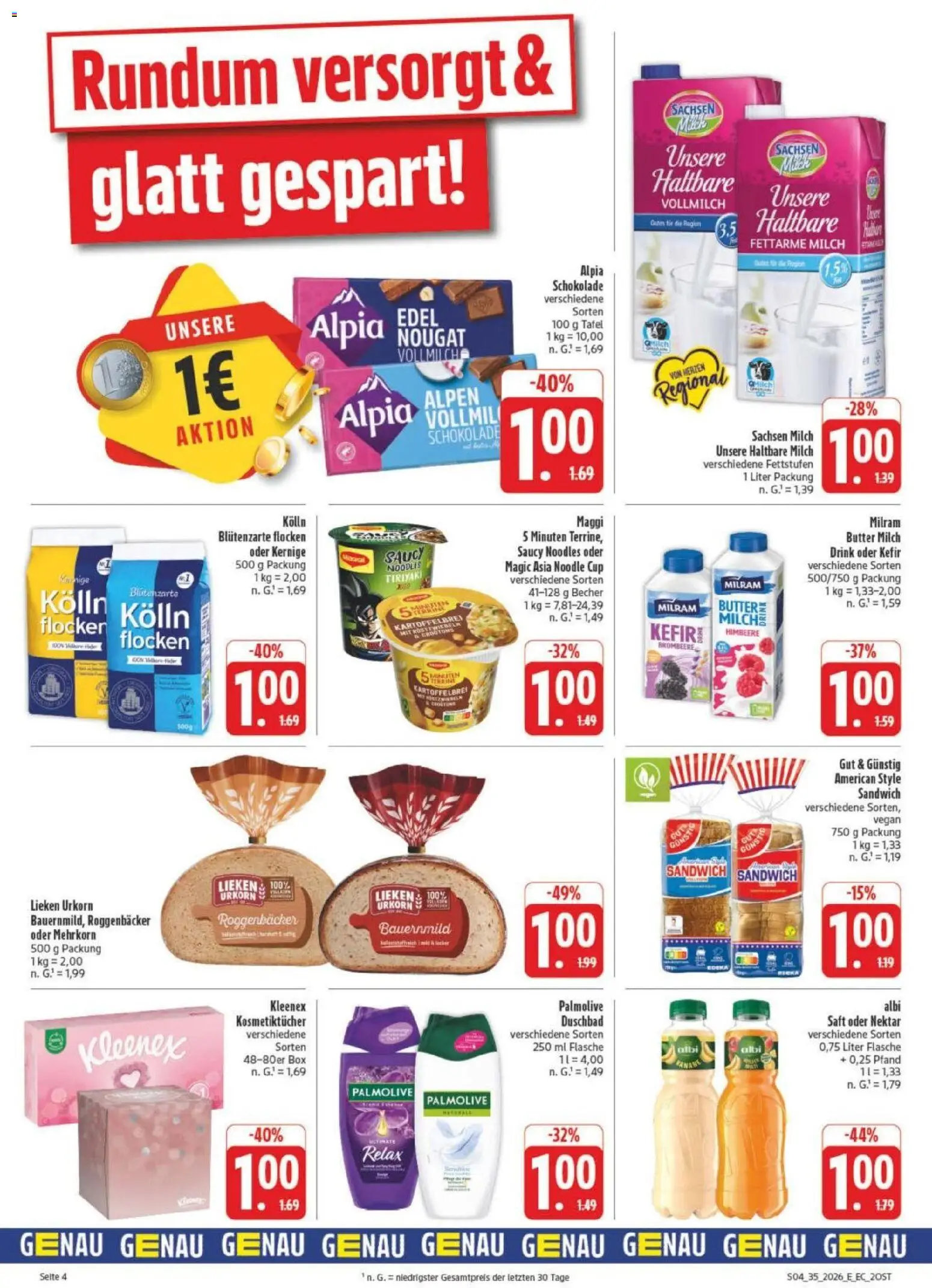 Edeka Prospekt Leipzig – gültig ab 23.08.2026 | Seite: 8 | Produkte: Kefir, Schokolade, Box, Himbeere
