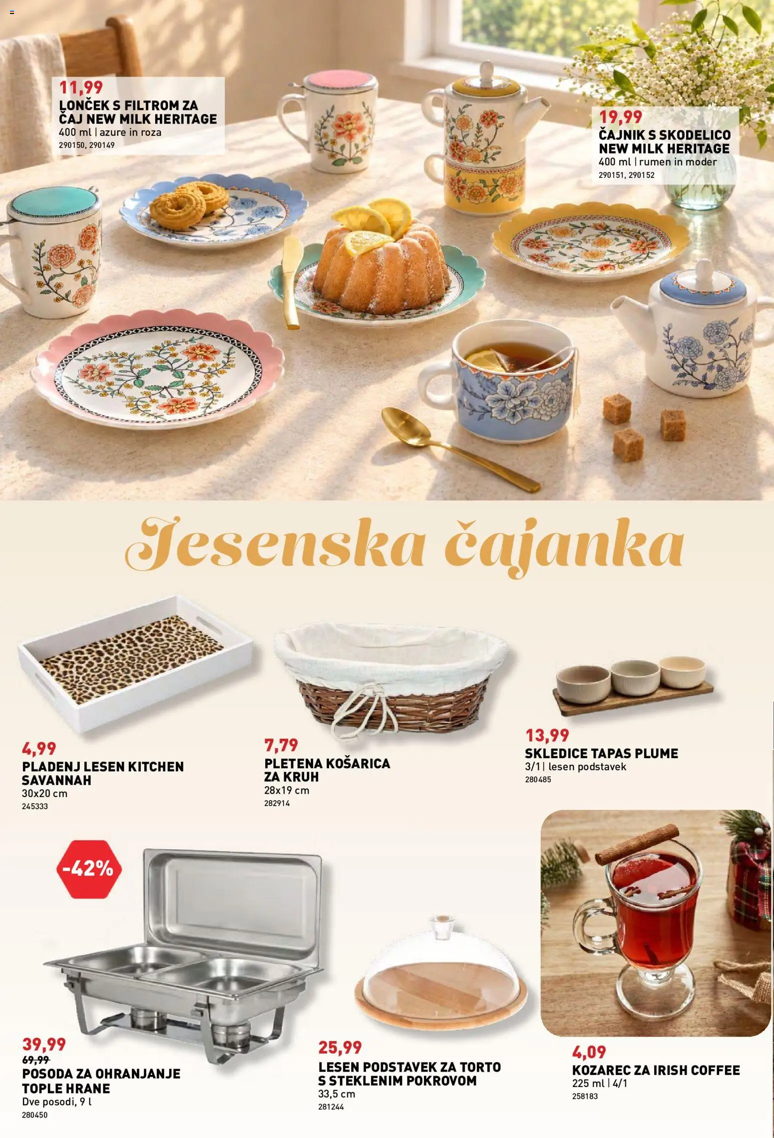 Novi Inpos katalog ponudbe – veljaven od 08.10.2026 | Stran: 10 | Izdelki: Kozarec, Cajnik, Kruh, Caj