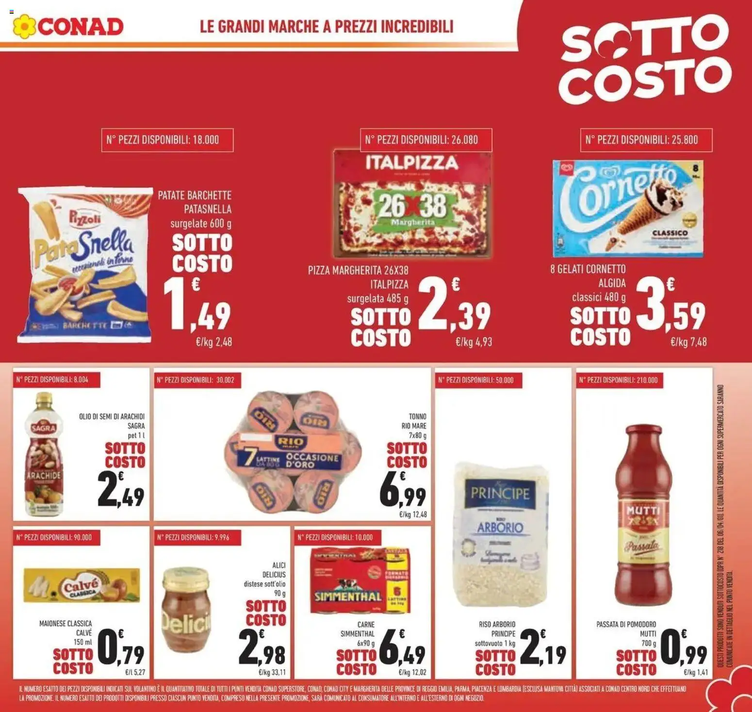 Volantino Conad del 03.06.2026 | Pagina: 7 | Prodotti: Riso, Cornetto, Patate, Arachidi