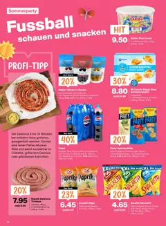 Pepsi, Pepsi Regular, Zero, Cherry Zero und koffeinfrei, 6 x 1.5 Liter, 6 x 500 ml und 6 x 330 ml ab 18.06.2026 gültig | Seite: 12 | Produkte: Ridge, Fußball, Gemüse, Chips