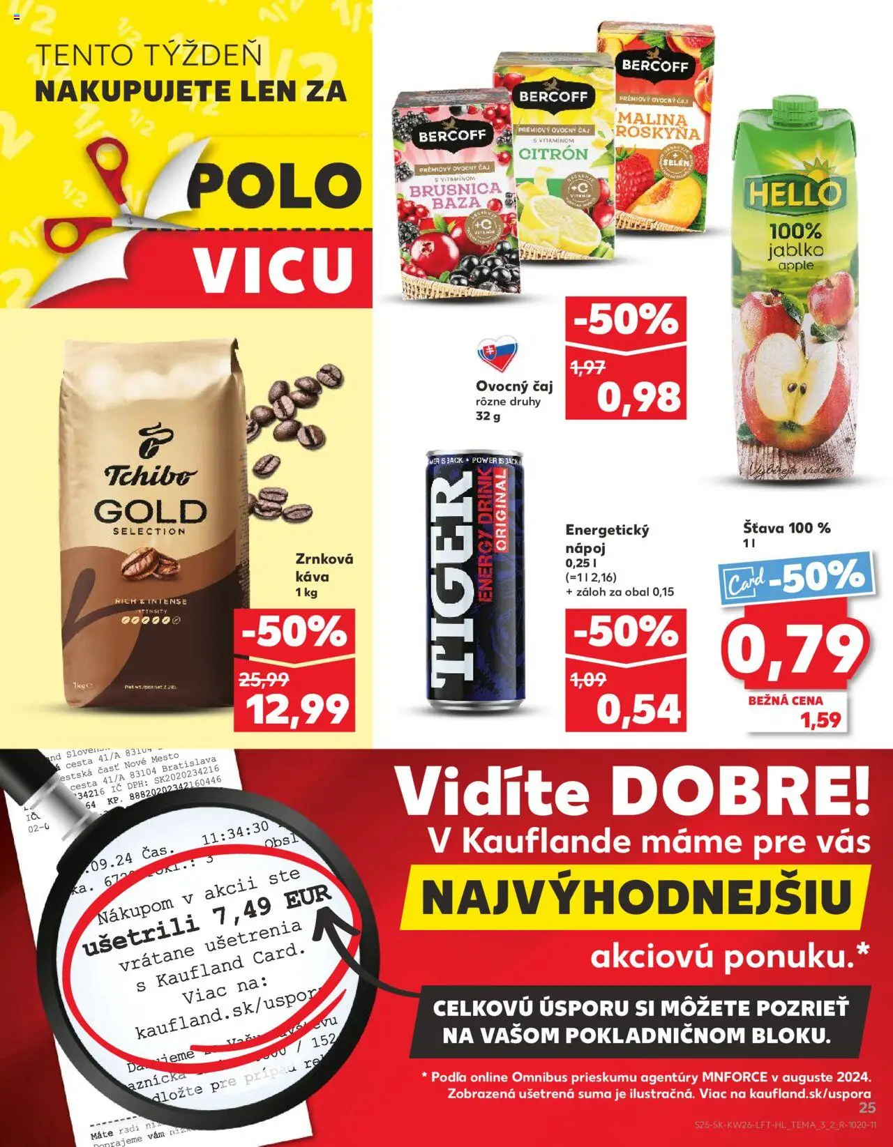 Nové Kaufland akcie – leták je platný od 26.06.2025 | Strana: 25 | Produkty: Káva, Zrnková káva 1 kg, Energetický nápoj, Zrnková káva