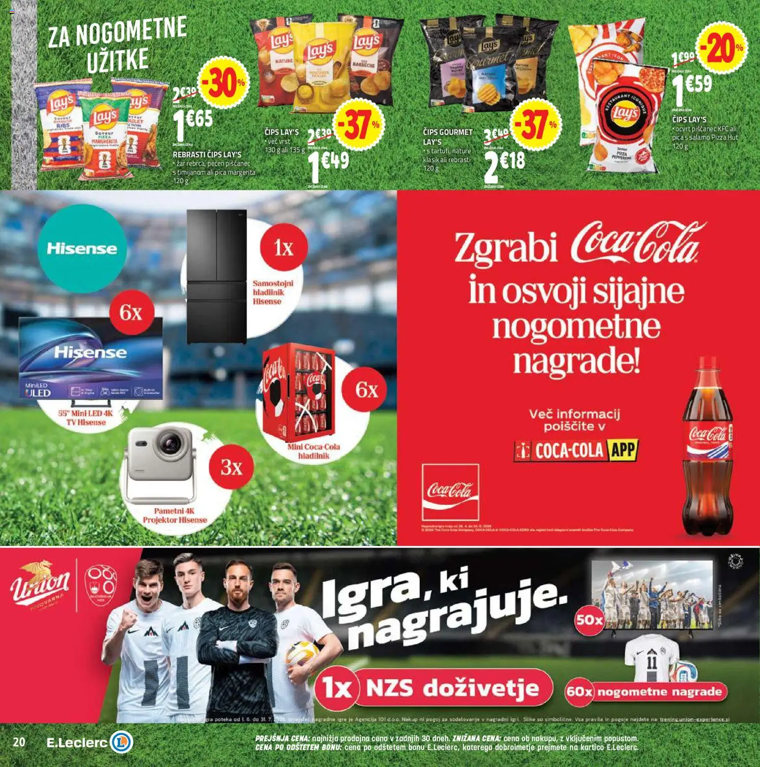 Novi E.leclerc katalog ponudbe – veljaven od 10.06.2026 | Stran: 20 | Izdelki: Tv, Hladilnik, Zar, Pica