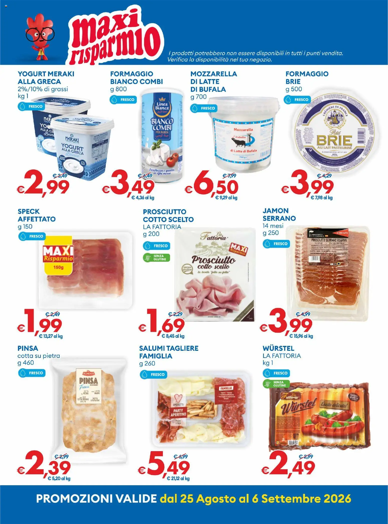 Volantino MD Discount del 25/08/2026 | Pagina: 2 | Prodotti: Speck, Mozzarella, Formaggio, Aperitivo