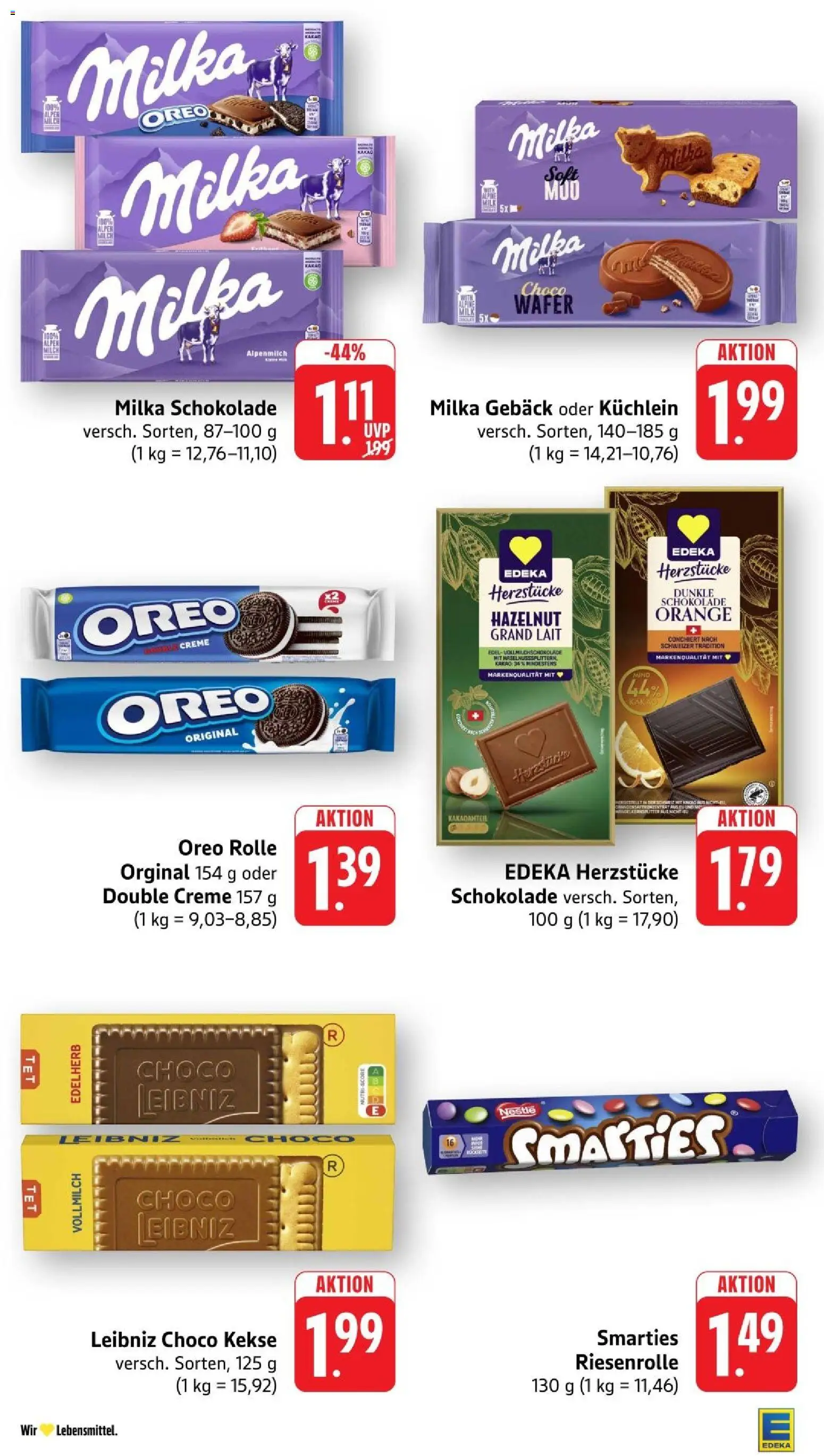 Edeka Prospekt Stuttgart – gültig ab 31.08.2026 | Seite: 28 | Produkte: Schokolade, Smarties, Milka, Kekse