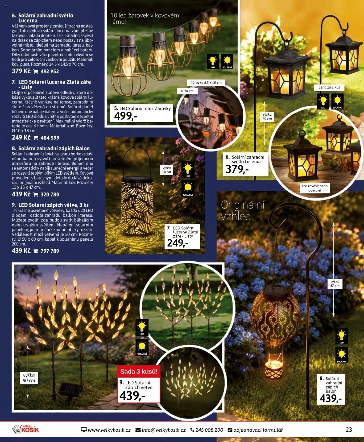 Velký Košík katalog srpen 2026 od 01.08.2026 | Strana: 23 | Produkty: Zápich, Kabel, Balón, LED