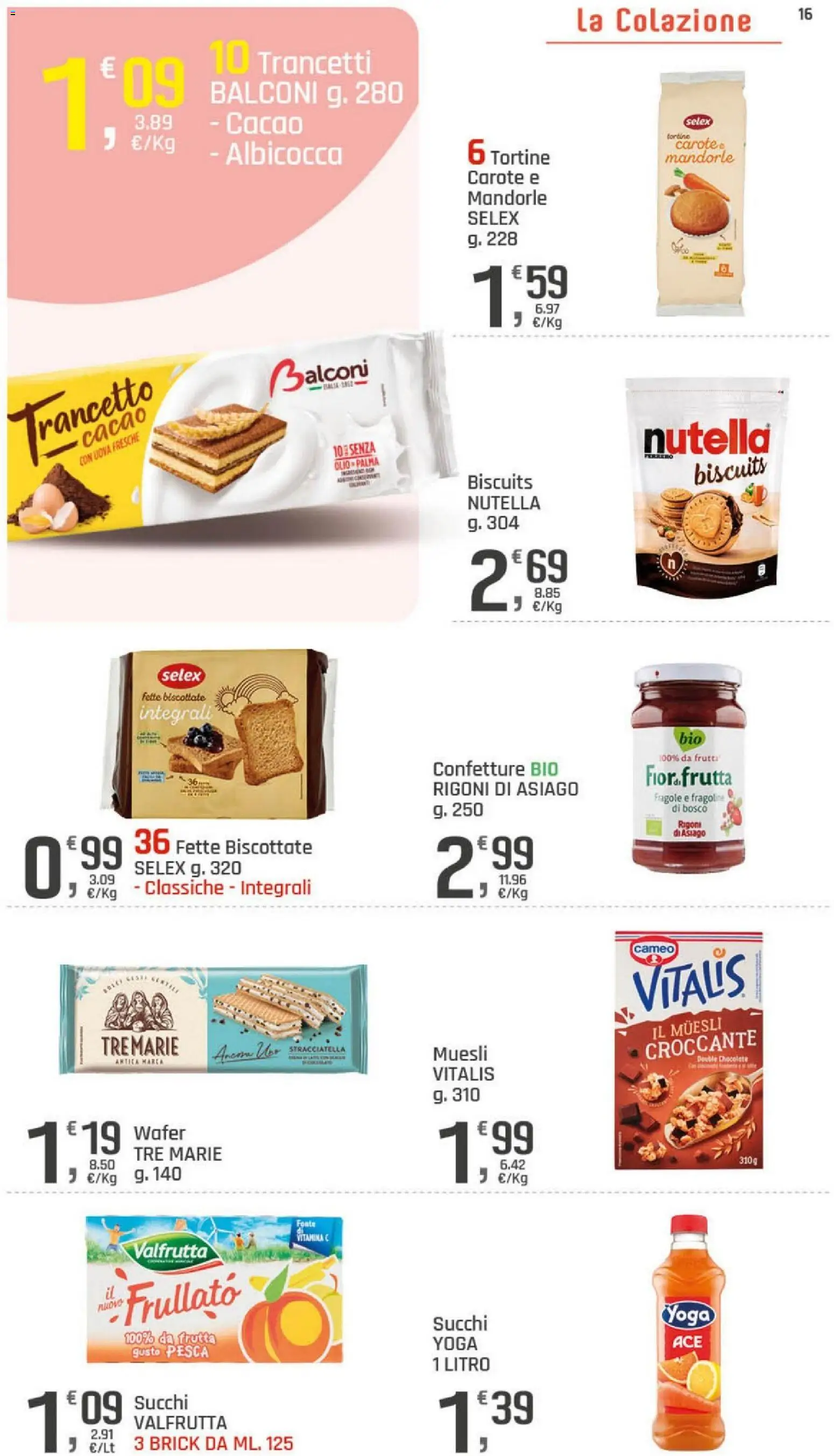 Volantino DOK del 09/07/2026 | Pagina: 16 | Prodotti: Fragole, Frutta, Nutella, Fette biscottate