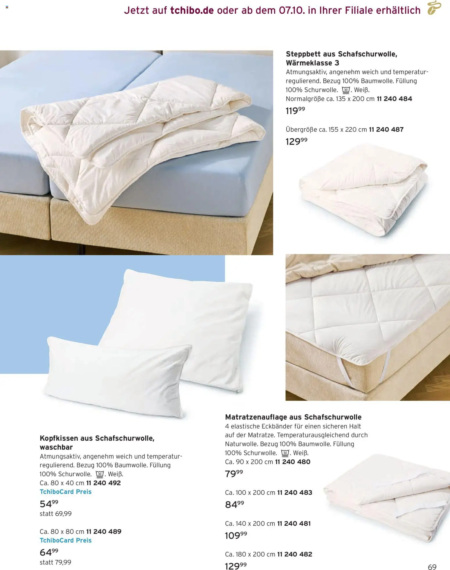 Angebote Tchibo – gültig ab 08.10.2026 | Seite: 69 | Produkte: Kopfkissen