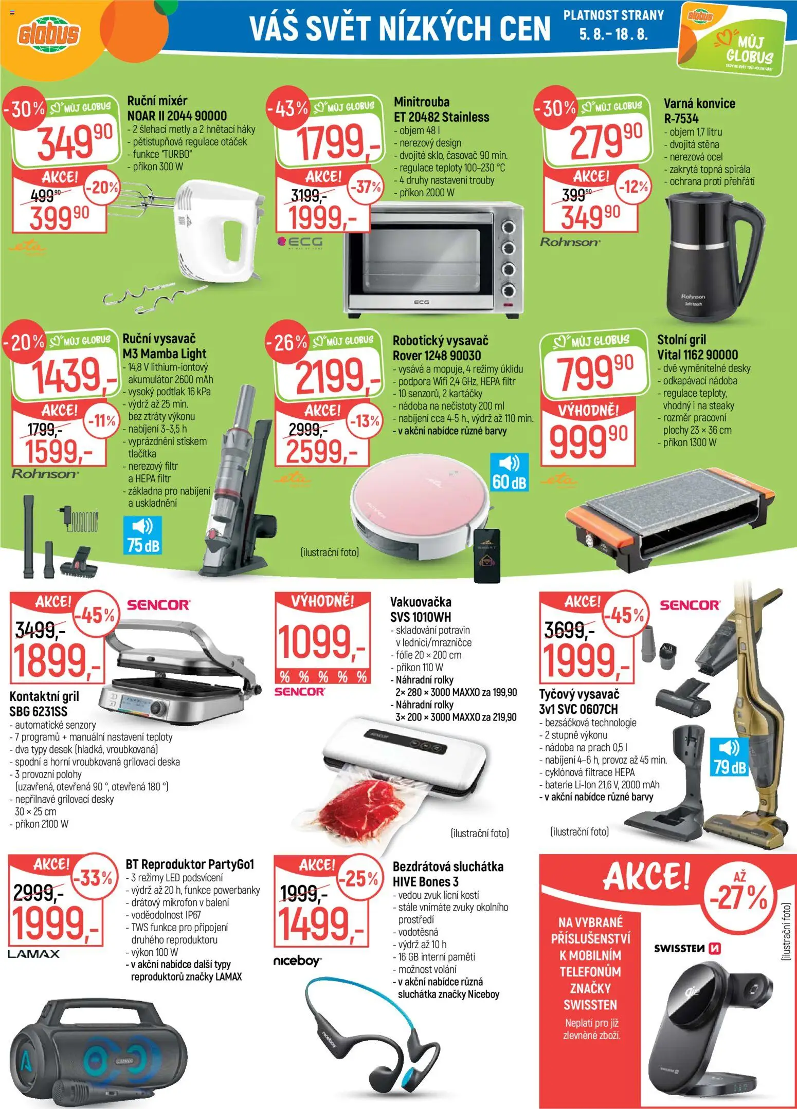 Globus leták od 05.08.2026 | Strana: 32 | Produkty: Ruční vysavač, Ruční mixér, Konvice, Barvy