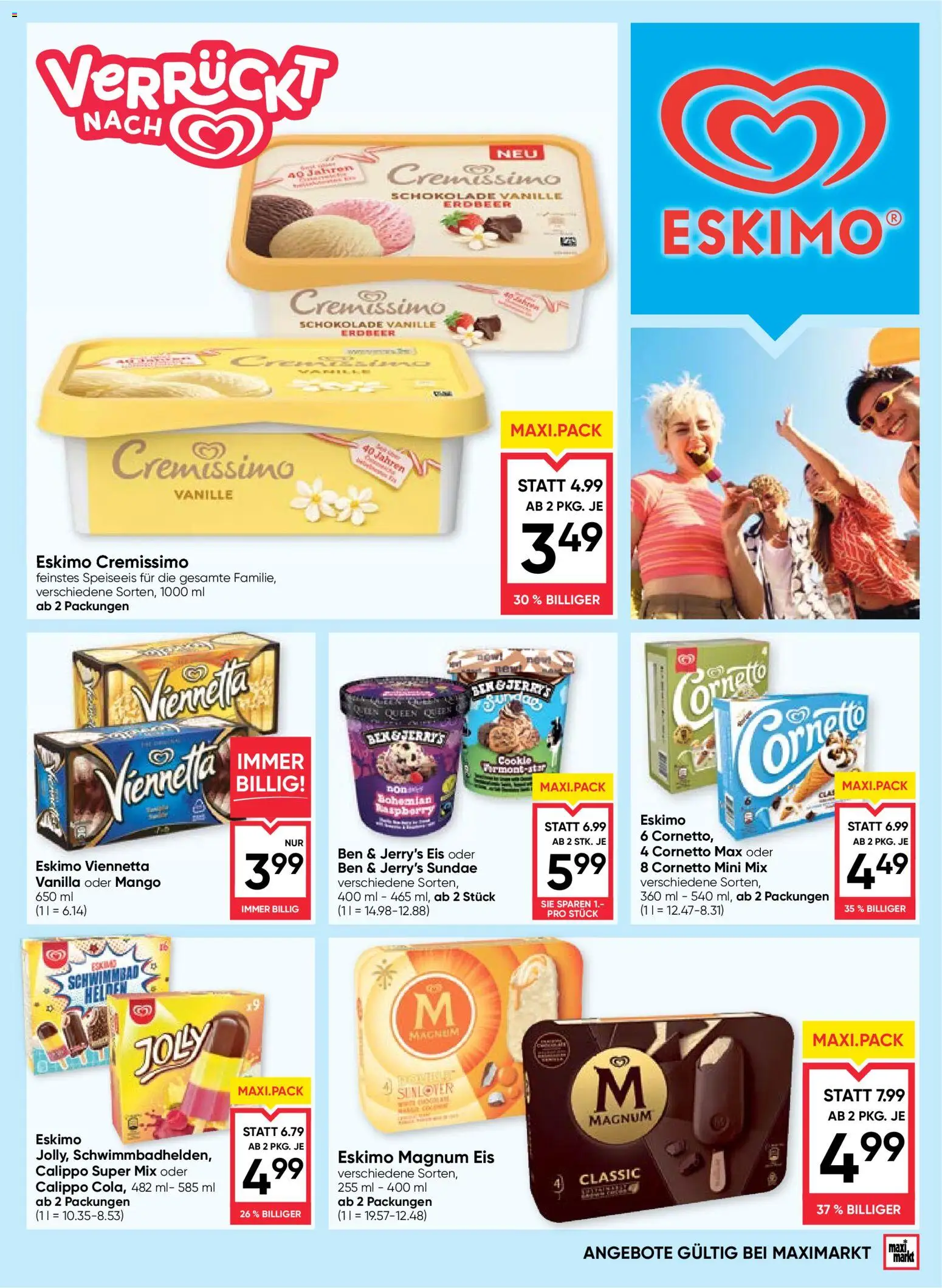 Maximarkt Flugblatt gültig ab 06.08.2026 | Seite: 7 | Produkte: Eis, Mango, Schokolade