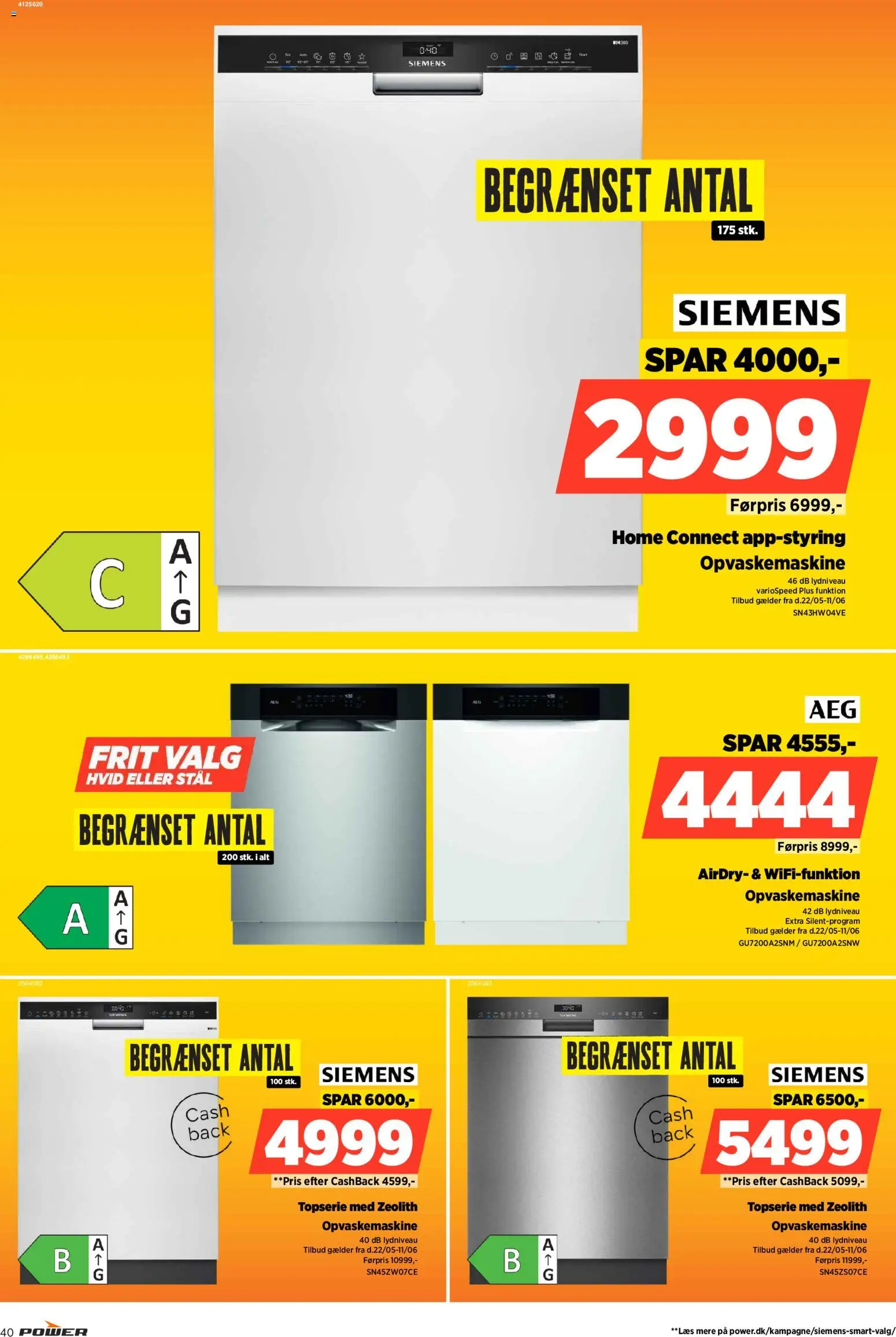 Power tilbudsavis – gyldig fra 05.06.2026 | Side: 40 | Produkter: Opvaskemaskine