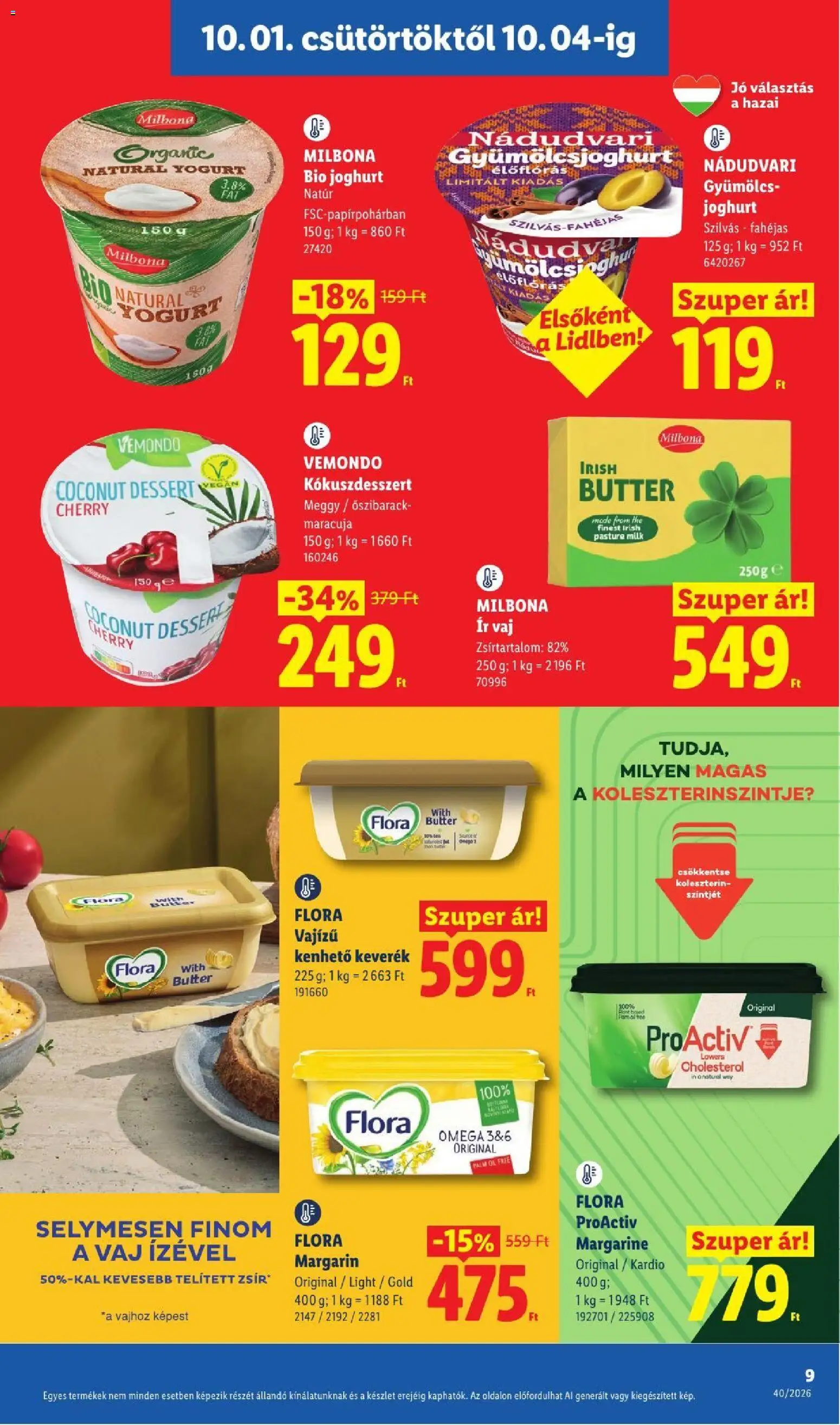 Lidl akciós ujság - amely érvényes a következő dátumtól: 2026.10.01. | Oldal: 9
