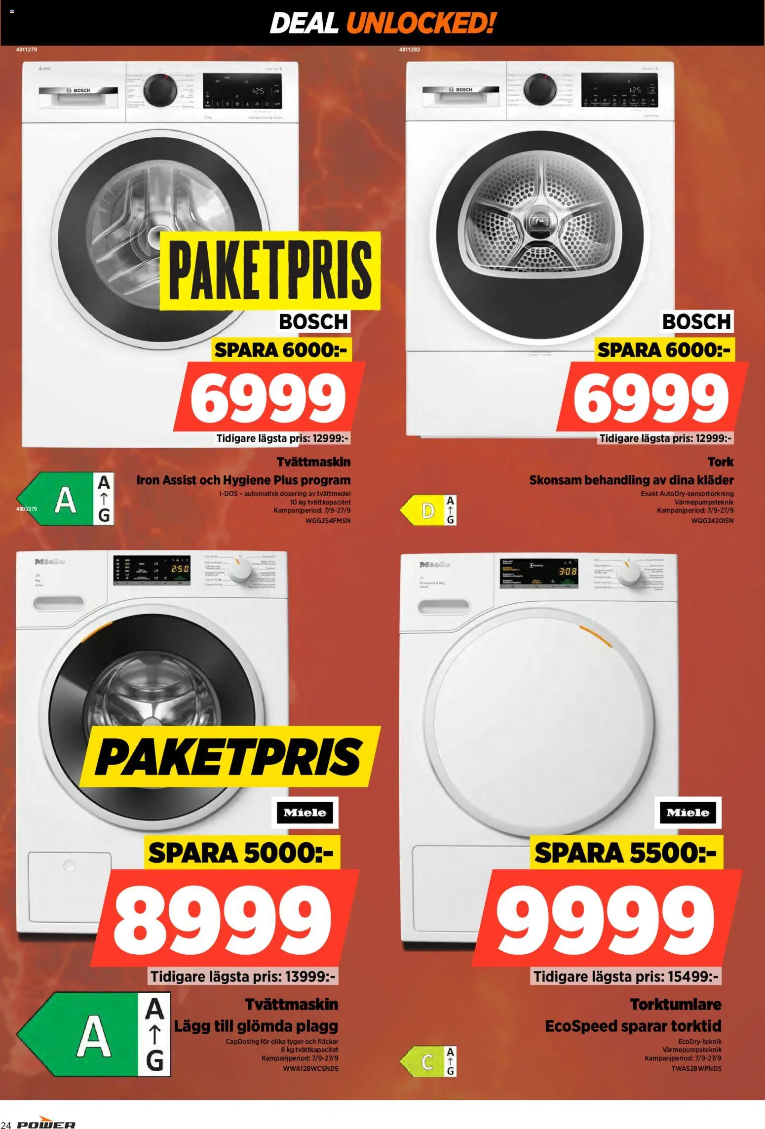 Power reklamblad aktuell från 14/09/2026 | Sida: 24 | Produkter: Tvättmedel, Kläder, Tvättmaskin, Torktumlare