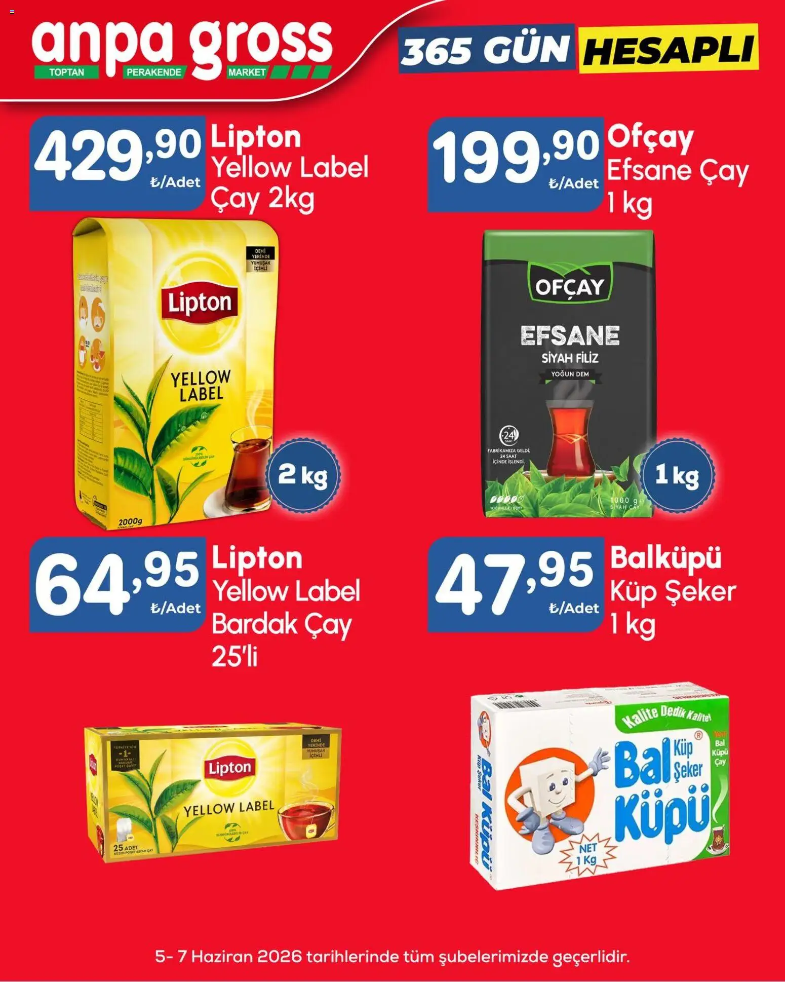 Anpa Gross Katalog - 05.06.2026 tarihinden itibaren geçerlidir | Sayfa: 6 | Ürünler: Çay, Zselatin, Saat, Küp şeker