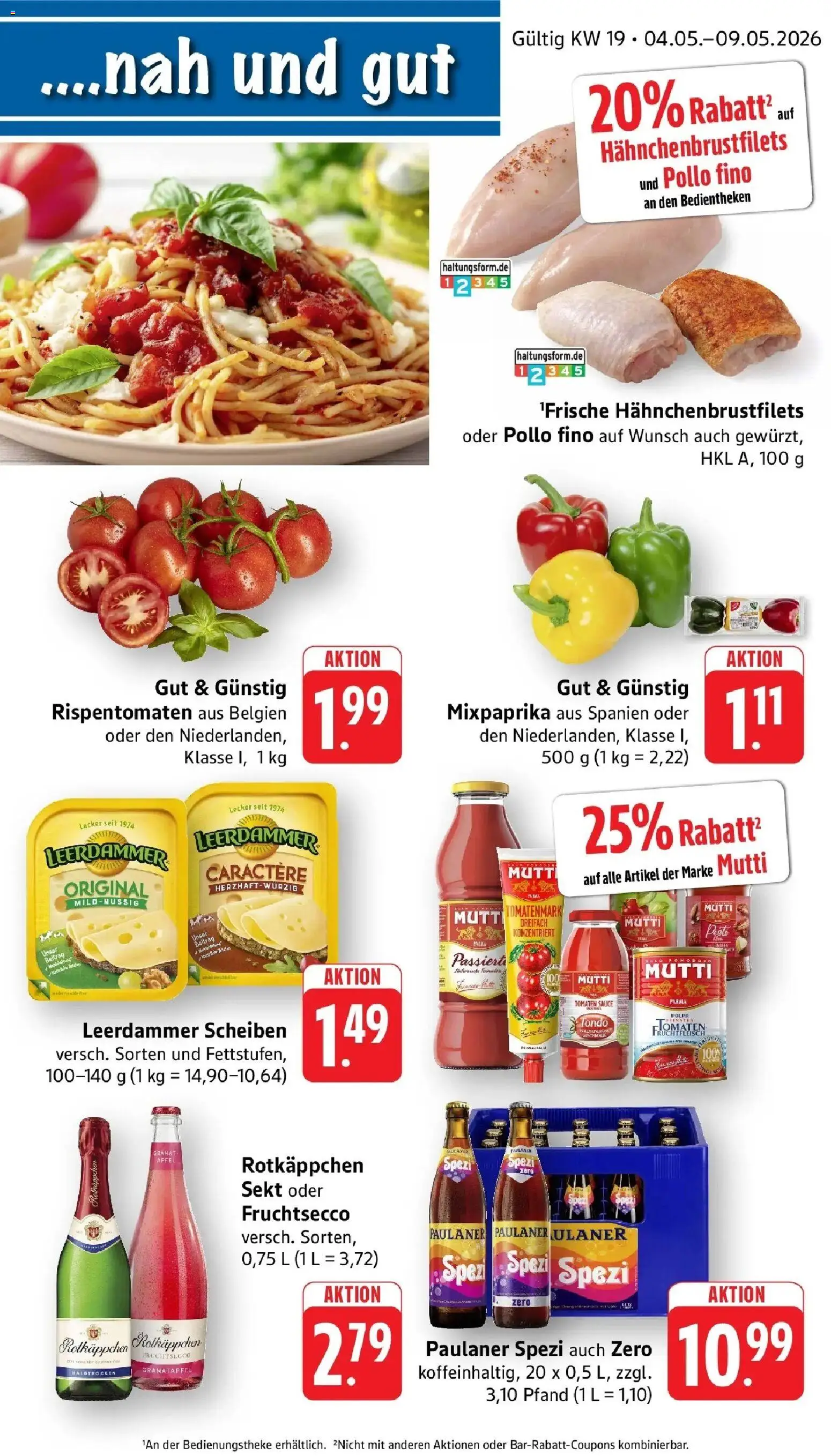 nah & gut Prospekt Offenburg-Zunsweier – gültig ab 04.05.2026 | Seite: 1 | Produkte: Paulaner spezi, Äpfel, Leerdammer, Rotkäppchen
