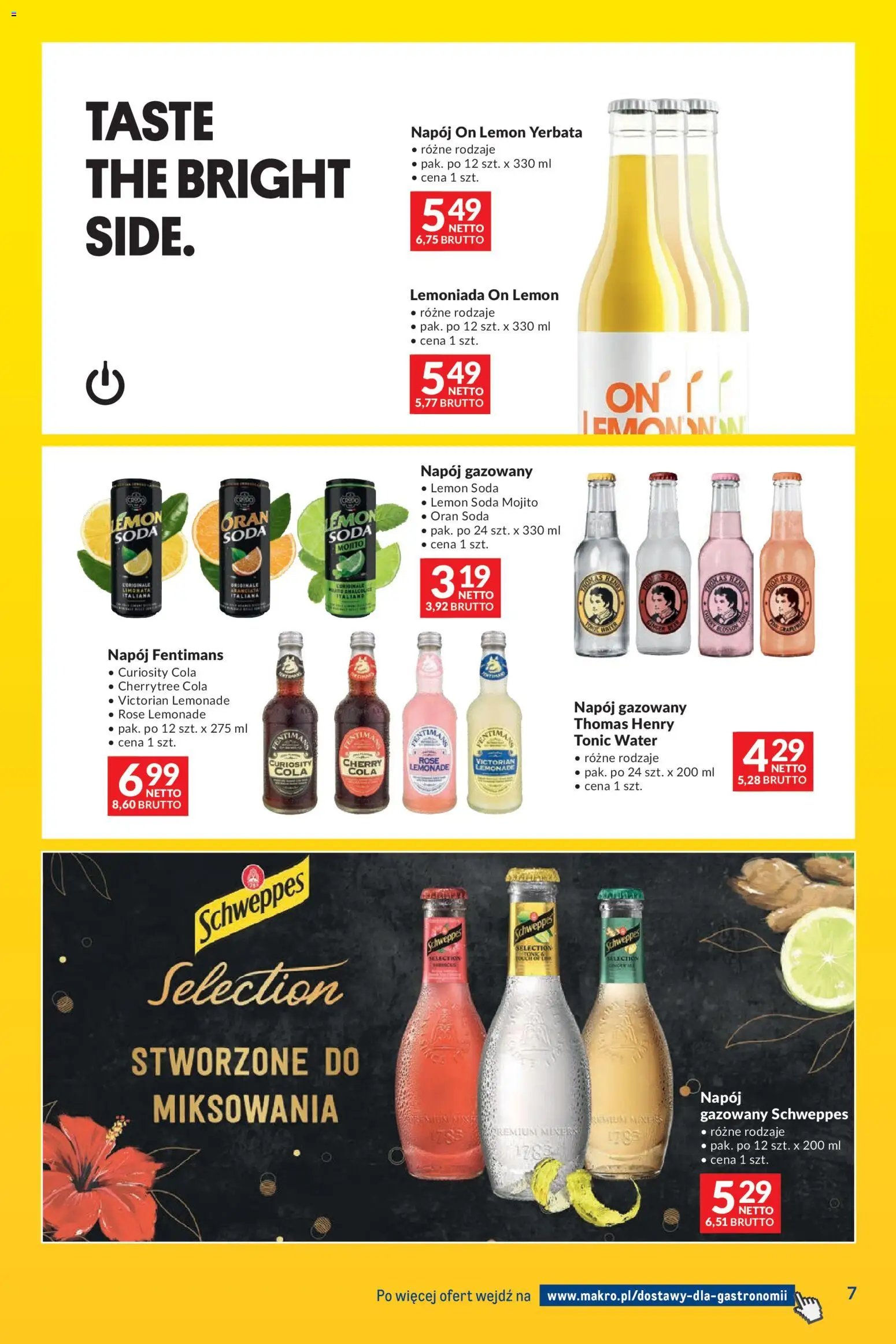 Makro gazetka - Dostawy dla gastronomii od 01.09.2026 | Strona: 7 | Produkty: Mojito, Lemoniada, Tonic