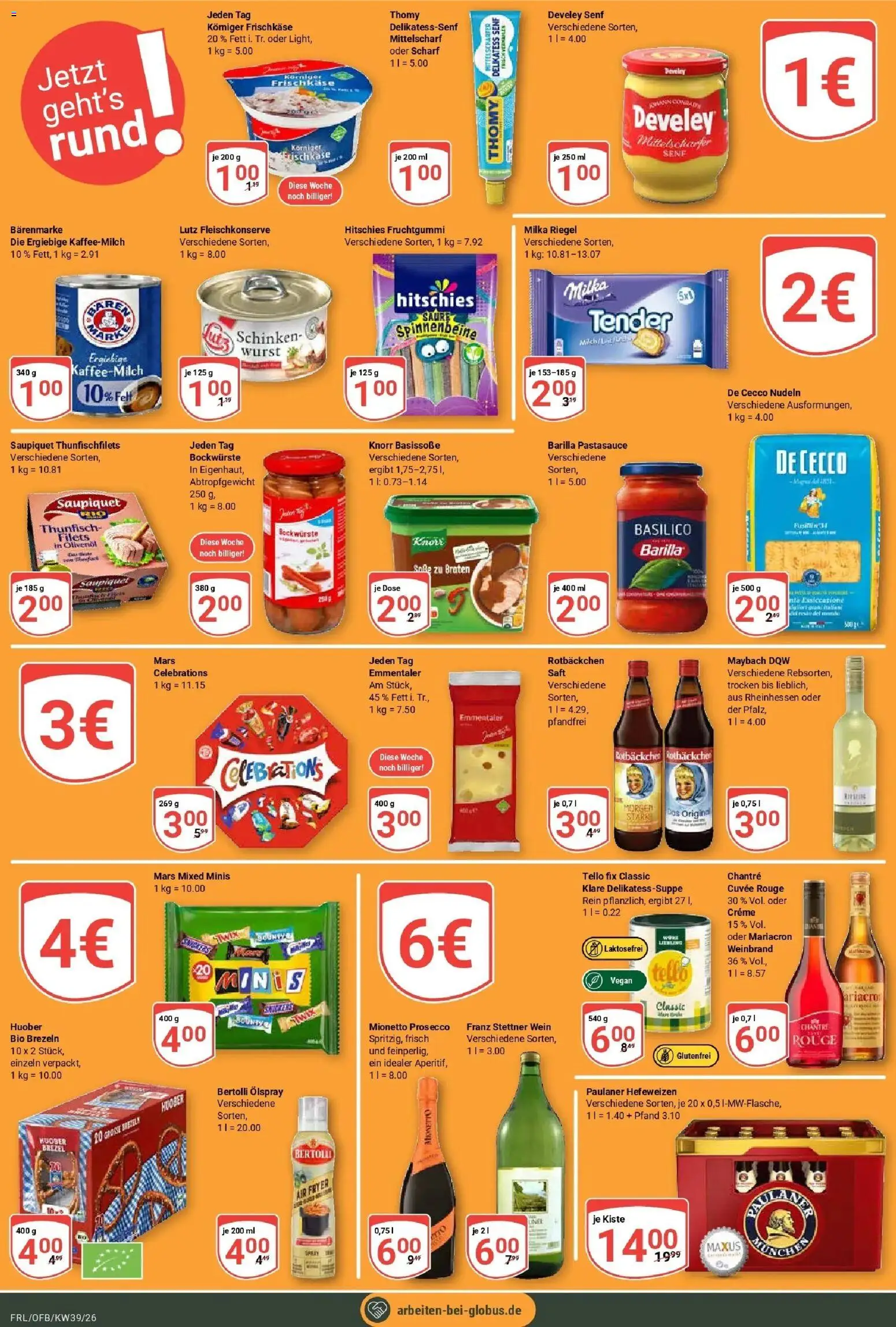 Globus Prospekt Freilassing (ab 21.09.2026) » Angebote online | Seite: 17 | Produkte: Barilla, Mars, Twix, Schinken