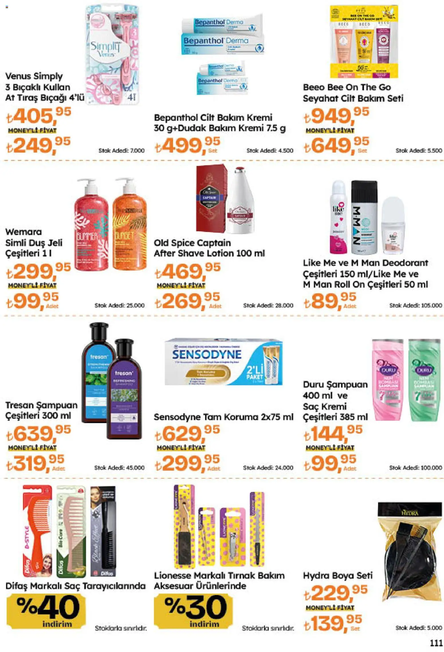 Migros Katalog - Migroskop - 20 Ağustos 2026 tarihinden itibaren geçerlidir | Sayfa: 111 | Ürünler: Şampuan, Saç Kremi, Duş jeli, Deodorant