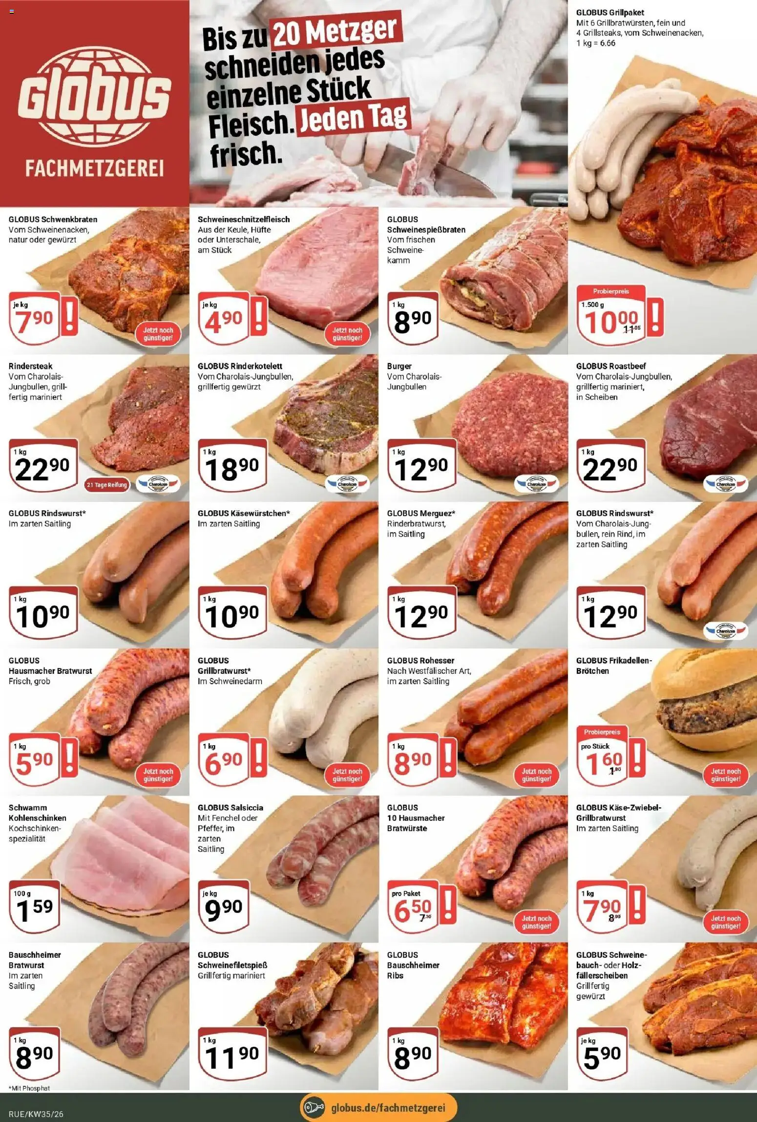 Globus Prospekt Rüsselsheim (ab 24.08.2026) » Angebote online | Seite: 10 | Produkte: Grill, Bratwurst, Burger, Roastbeef