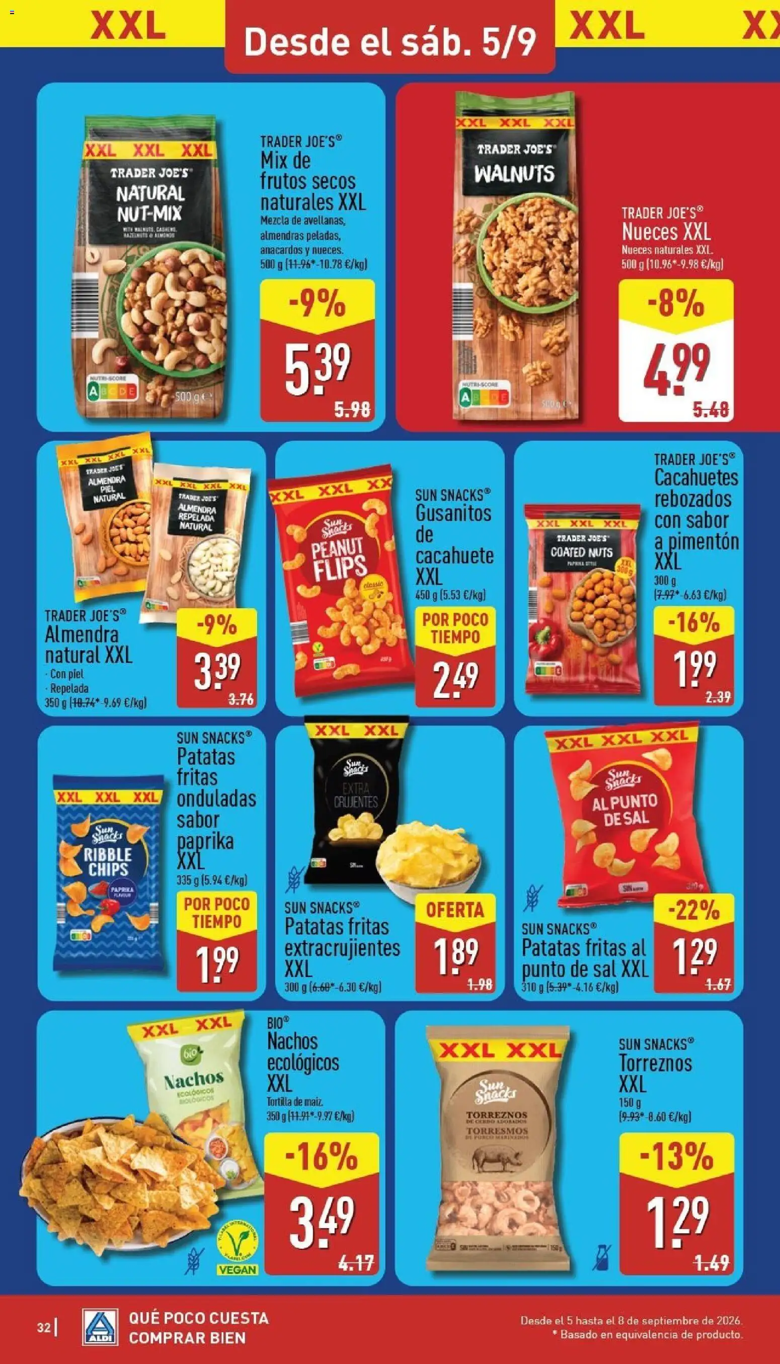 Aldi folleto Canarias │ válido desde el 31/08/2026 | Página: 32 | Productos: Nueces, Anacardos, Snacks, Cerdo