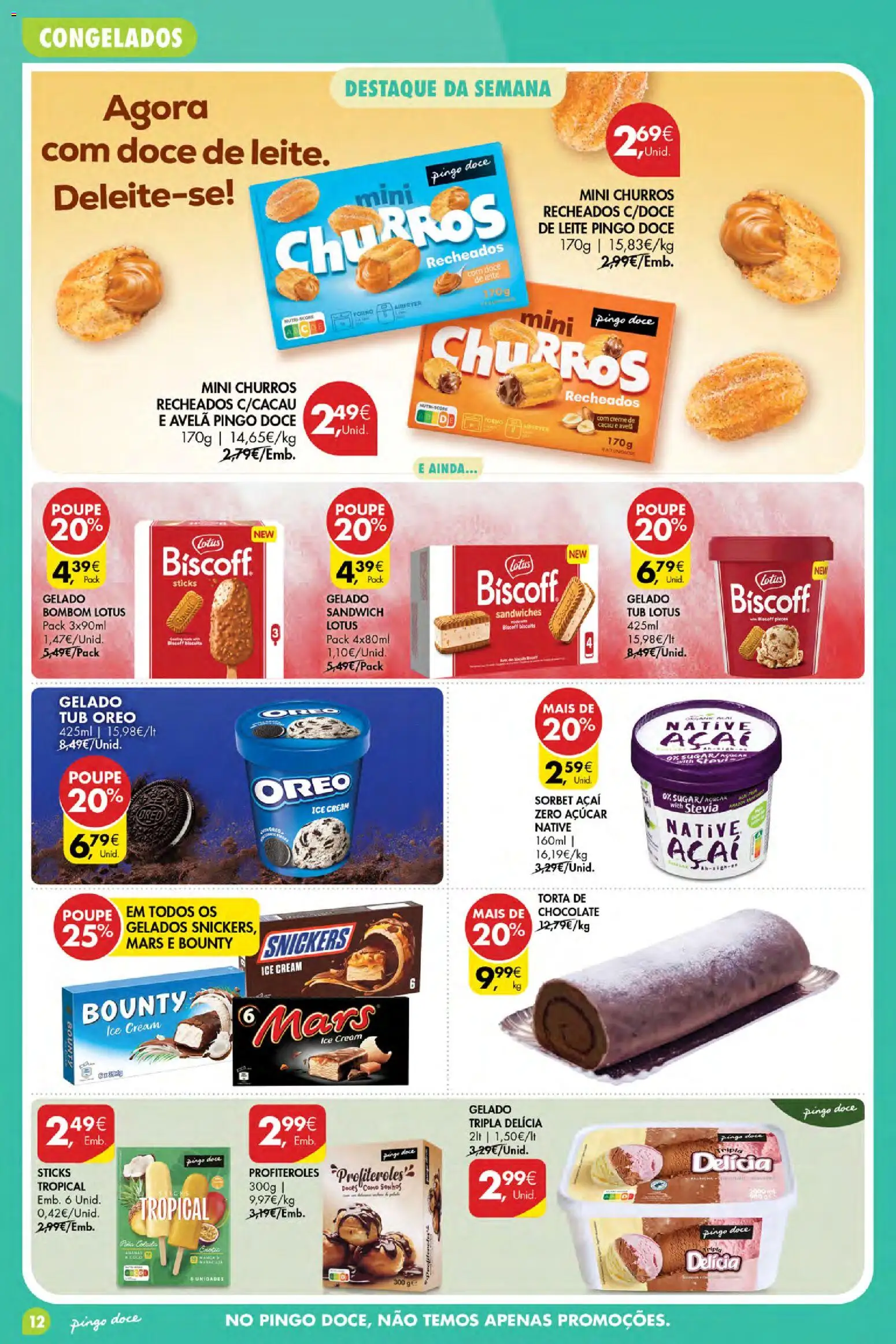 Pingo Doce Poupe Esta Semana Açores │ válido de 03/09/2026 | Página: 12 | Produtos: Açai, Bombom, Doces, Torta