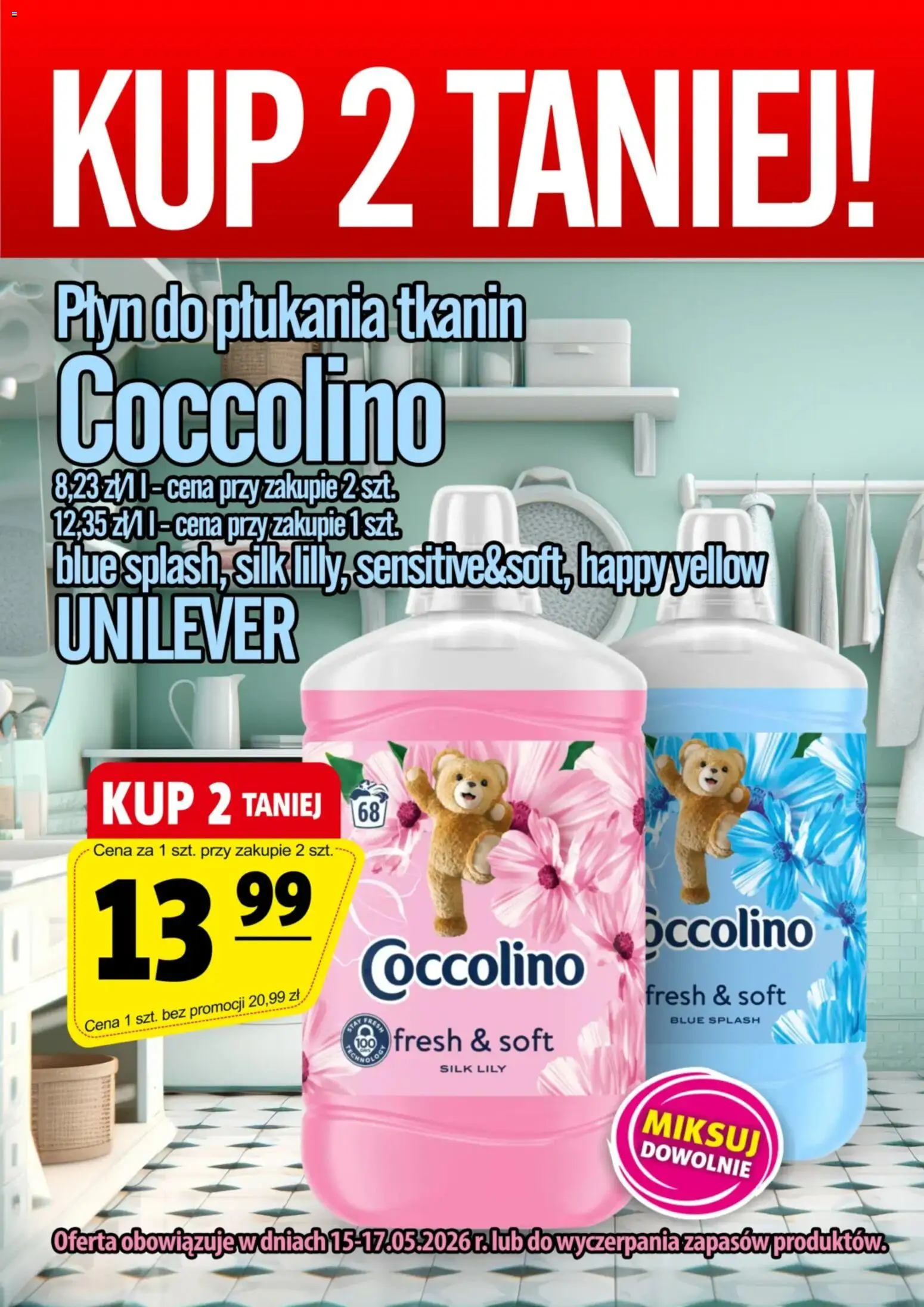 Prim Market promocja - Płyn Do Płukania Coccolino 1,7l od 15.05.2026 | Strona: 1