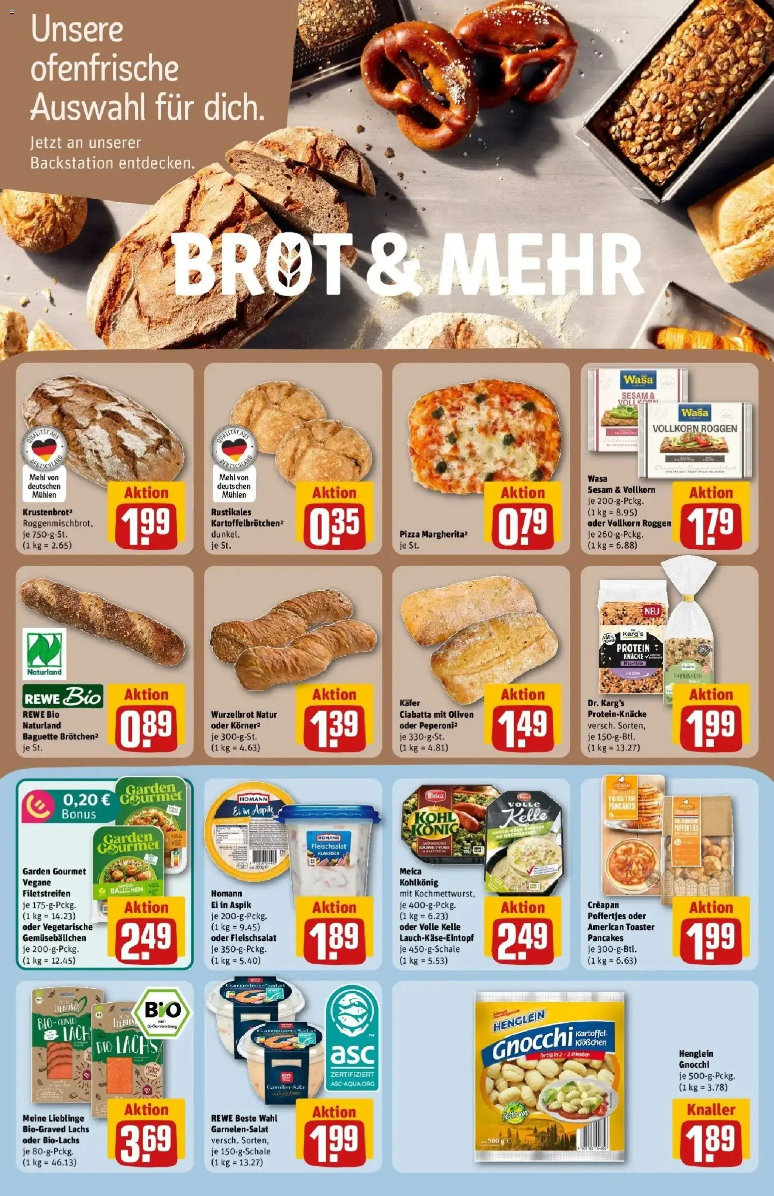 REWE Prospekt ab 26.10.2026 zum Blättern » Angebote | Seite: 12 | Produkte: Gnocchi, Toaster, Baguette, Pizza
