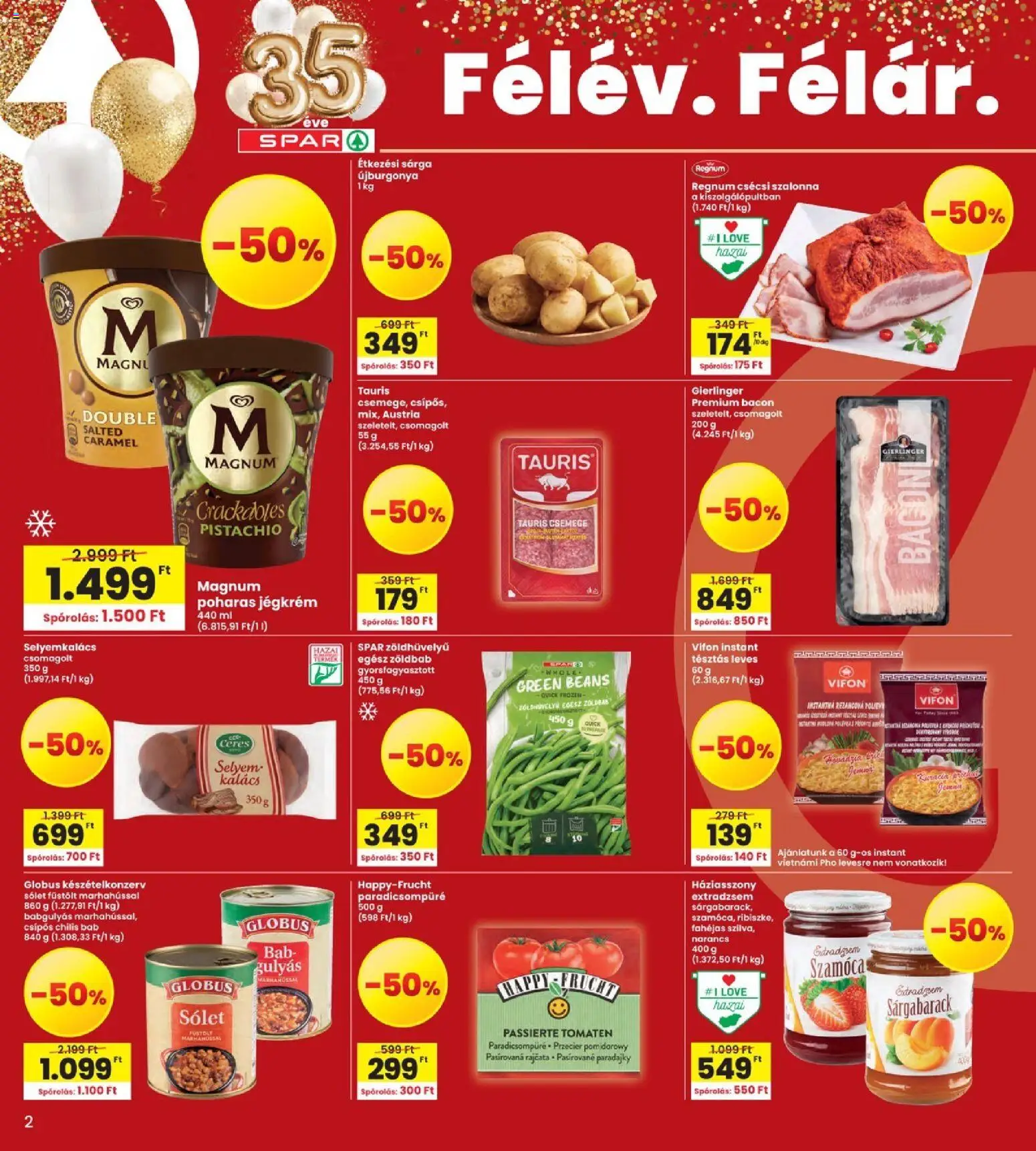 Interspar akciós ujság - amely érvényes a következő dátumtól: 2026.06.25. | Oldal: 2 | Termékek: Sárgabarack, Bacon, Sólet, Narancs