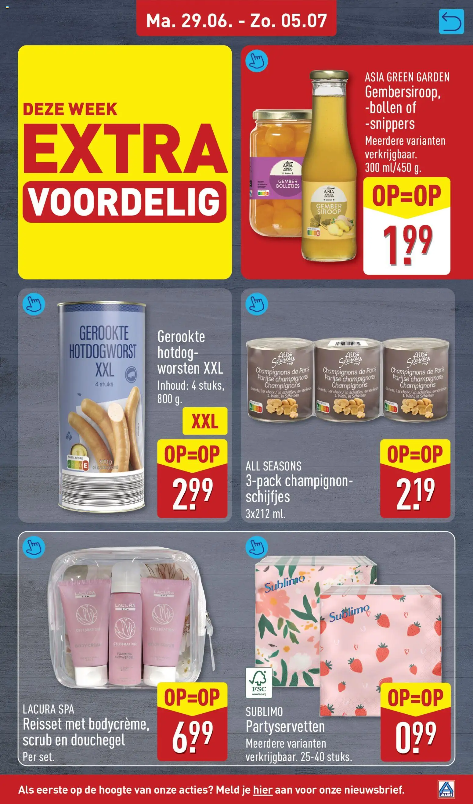 {H1} | Pagina: 15 | Producten: Champignon, Hotdog, Gember, Douchegel