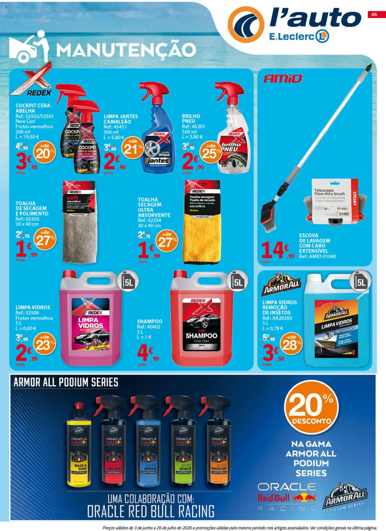 E.Leclerc folheto Auto │ válido de 03.06.2026 | Página: 5 | Produtos: Cabo, Shampoo, Cera, Cera de abelha