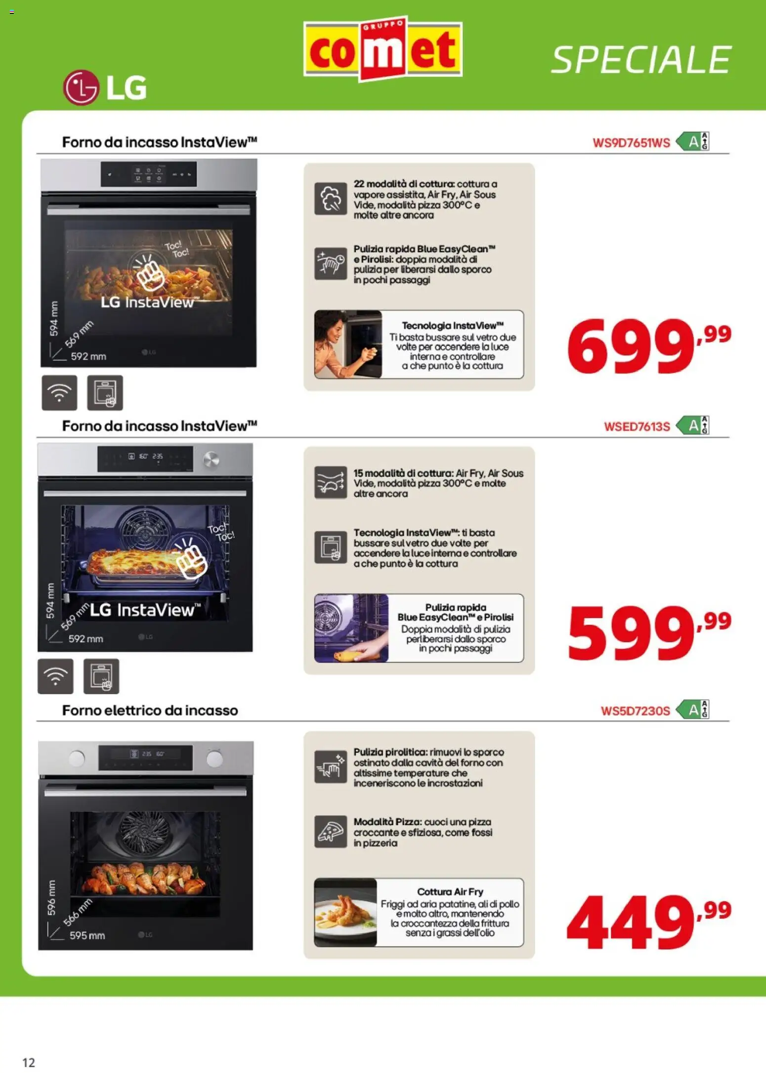 Volantino Comet del 29/06/2026 | Pagina: 12 | Prodotti: Pizza, Pollo, Forno, Forno elettrico