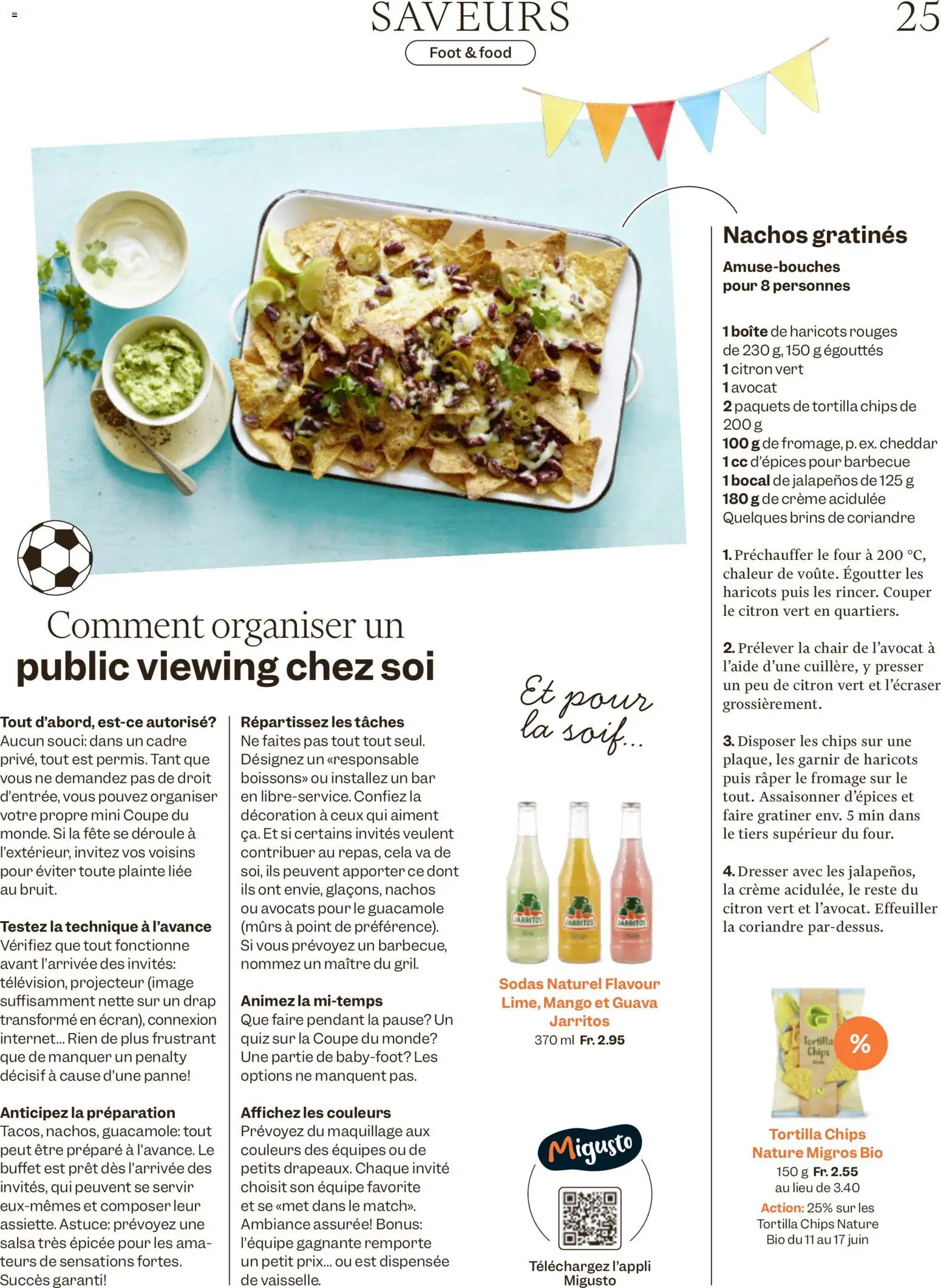 Migros aktionen Magazine FR – gültig ab 10.06.2026 | Seite: 25 | Produkte: Nachos, Chips, Mango, Creme