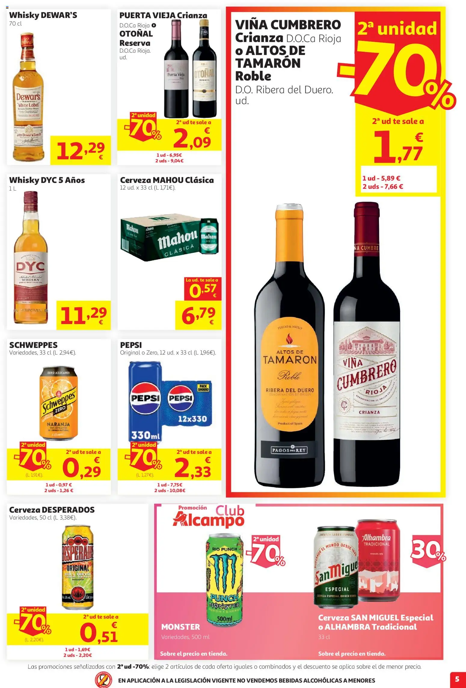 Alcampo Superstore Nacional │ válido desde el 27/08/2026 | Página: 5 | Productos: Cerveza, Té, Bebidas, Desperados