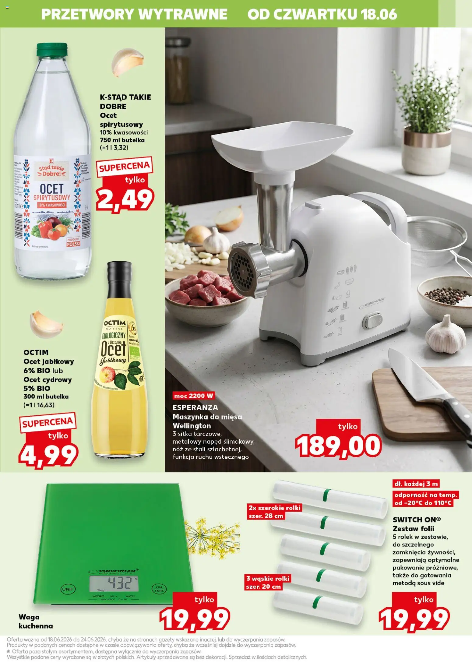 Kaufland Polsko leták - Kochamy przetwory od 18.06.2026 | Strana: 15 | Produkty: Ocet, Sous vide