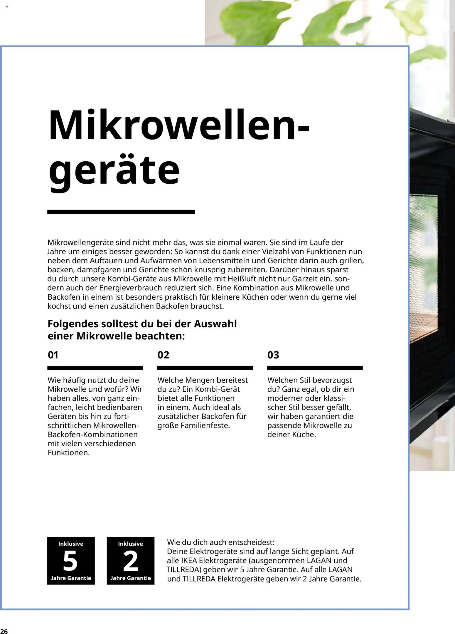 Ikea Elektrogeräte – gültig ab 02.01.2026 | Seite: 26 | Produkte: Mikrowelle, Gerichte, Backofen, Kuchen