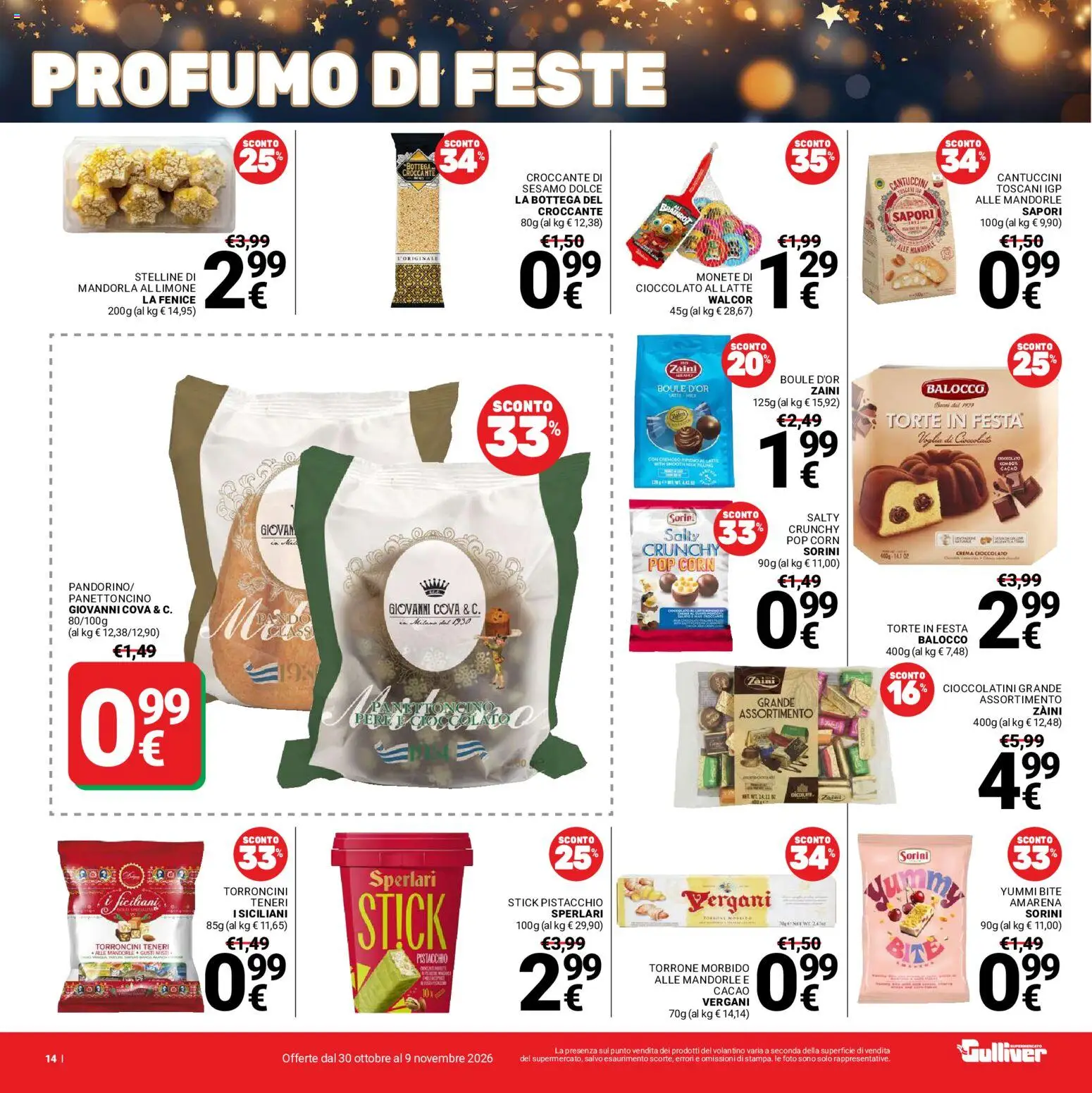 Volantino Gulliver del 30/10/2026 | Pagina: 14 | Prodotti: Mandorla, Limone, Cacao, Sesamo