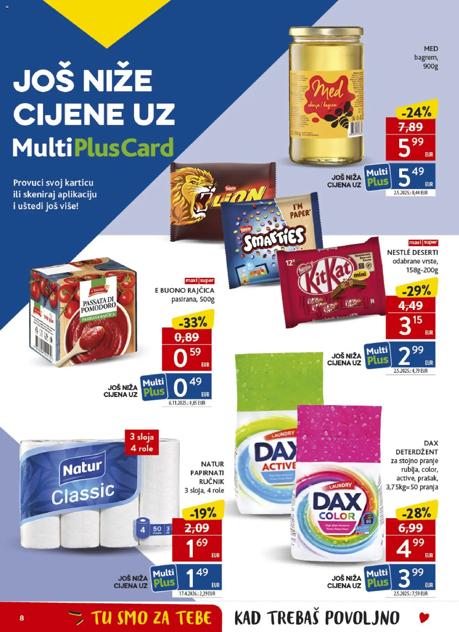 Konzum katalog | vrijedi od 14.10.2026 | Stranica: 8 | Proizvodi: Deterdžent, Ručnik, Rajčica, Deserti