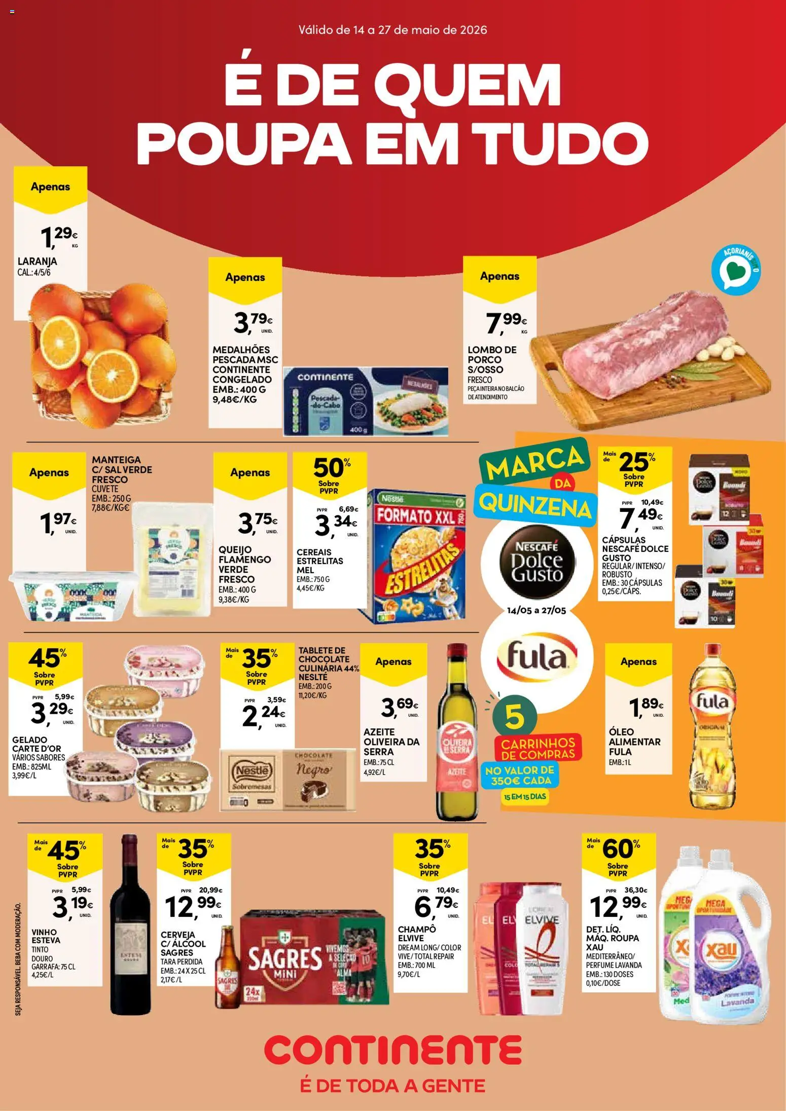 Continente Açores  │ válido de 14.05.2026 | Página: 1 | Produtos: Azeite, Manteiga, Queijo, Vinho