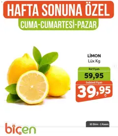 30 Ekim 2026 tarihinden itibaren geçerli olan Biçen Market kataloğu önizlemesi