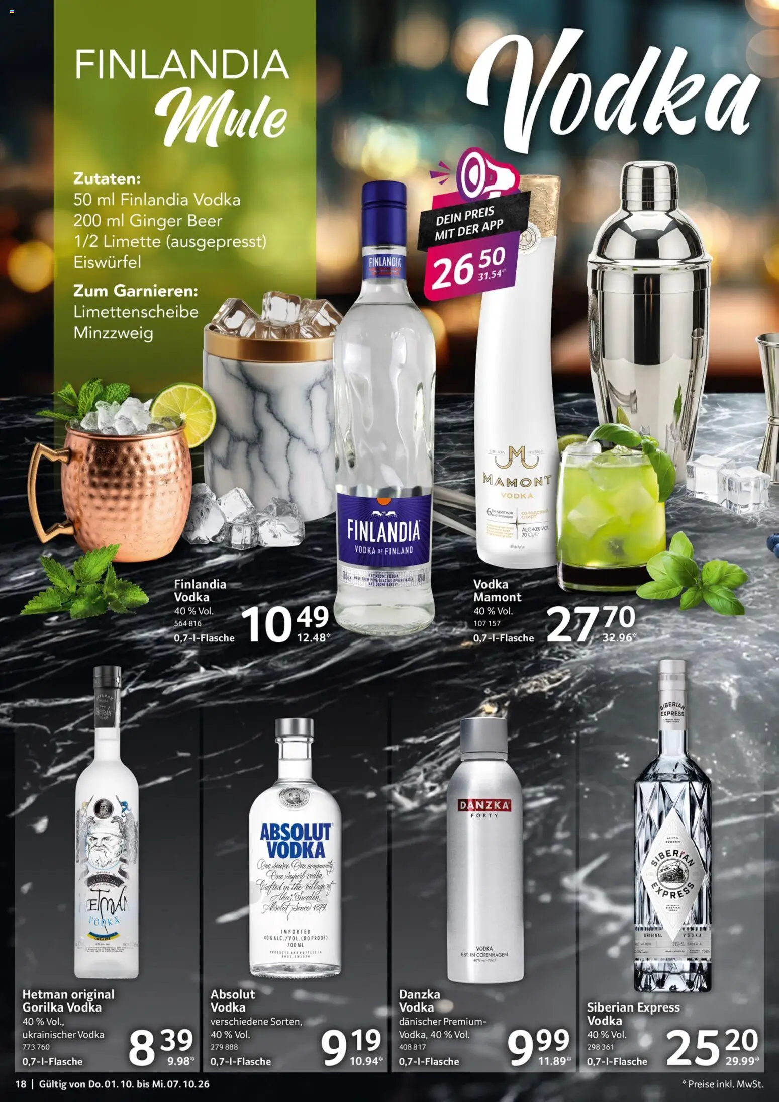 Selgros Prospekt – gültig ab 01.10.2026 | Seite: 18 | Produkte: Limette, Vodka, Chips
