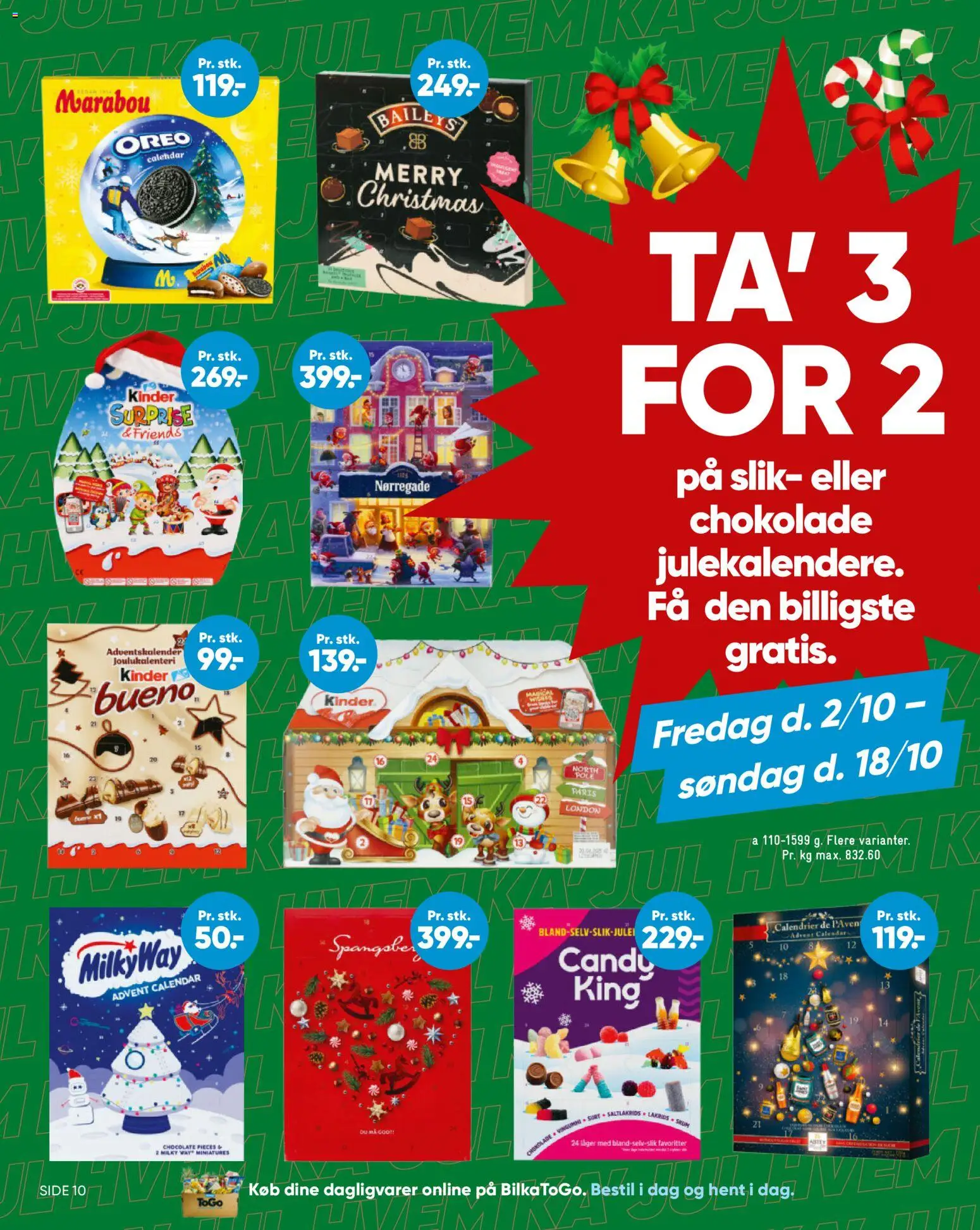 Bilka tilbudsavis – gyldig fra 09/10/2026 | Side: 10 | Produkter: Baileys, Dagligvarer, Chokolade, Oreo