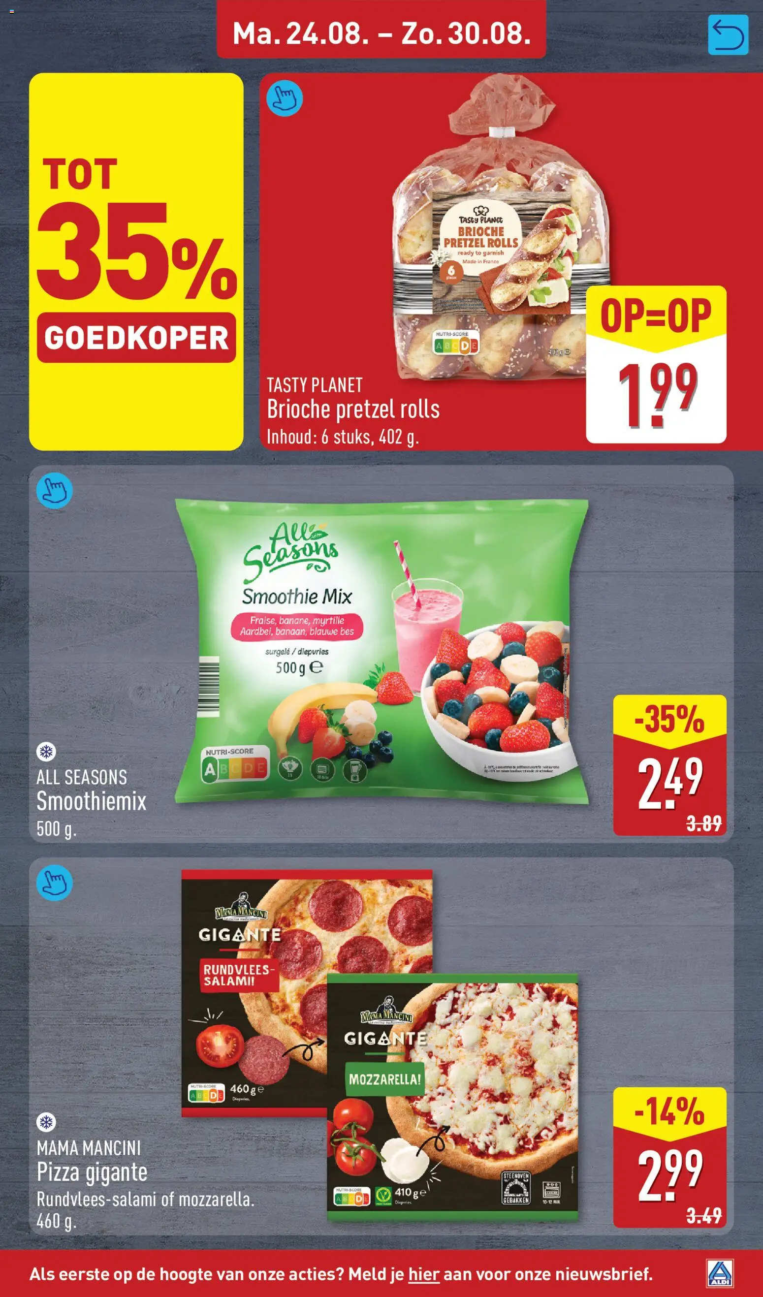 {H1} | Pagina: 17 | Producten: Salami, Brioche, Mozzarella, Rundvlees