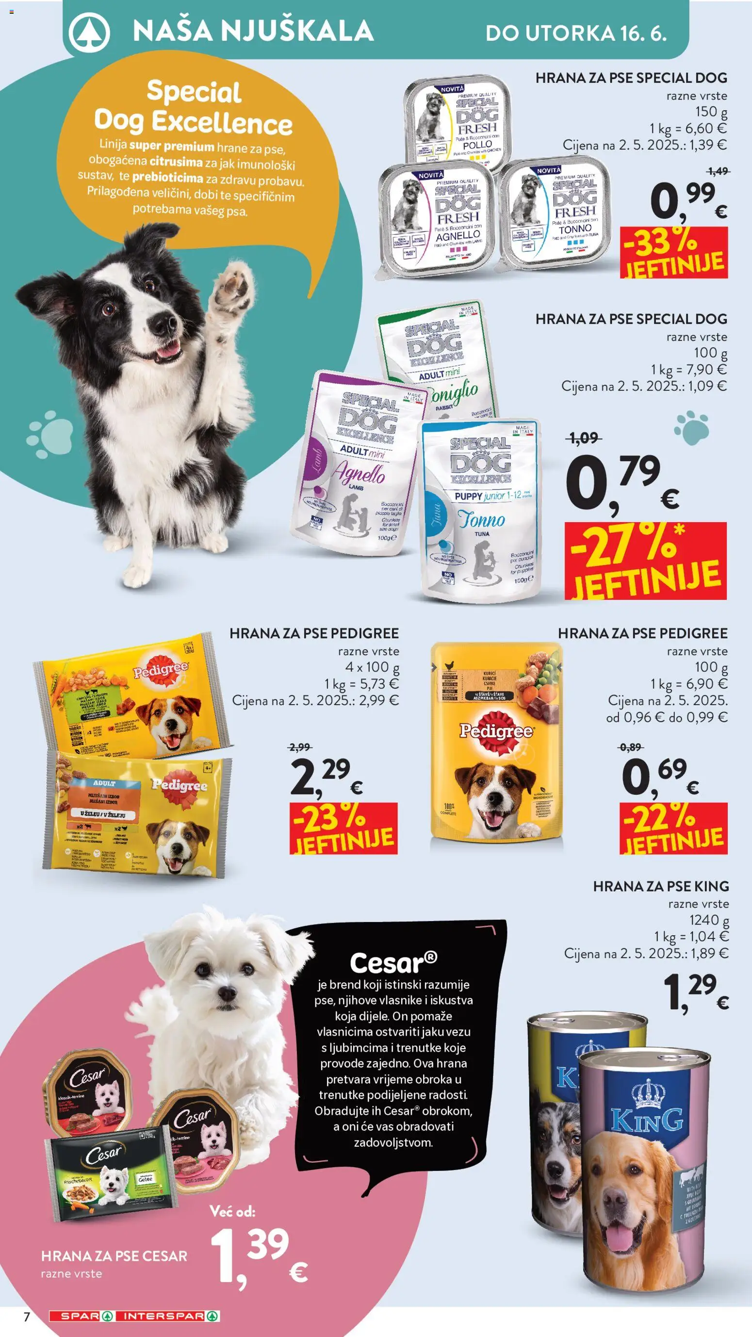 Spar katalog | vrijedi od 03.06.2026 | Stranica: 7 | Proizvodi: Hrana za pse, Tuna