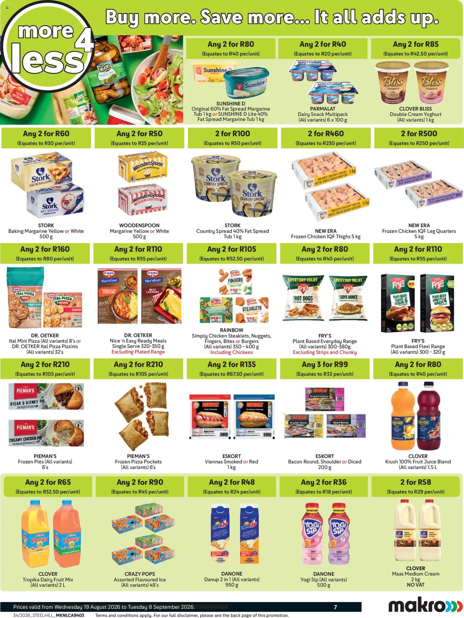 New Makro catalogue – valid from 19/08/2026 | Page: 7 | Products: Spread, Steak, Chicken, Fry's