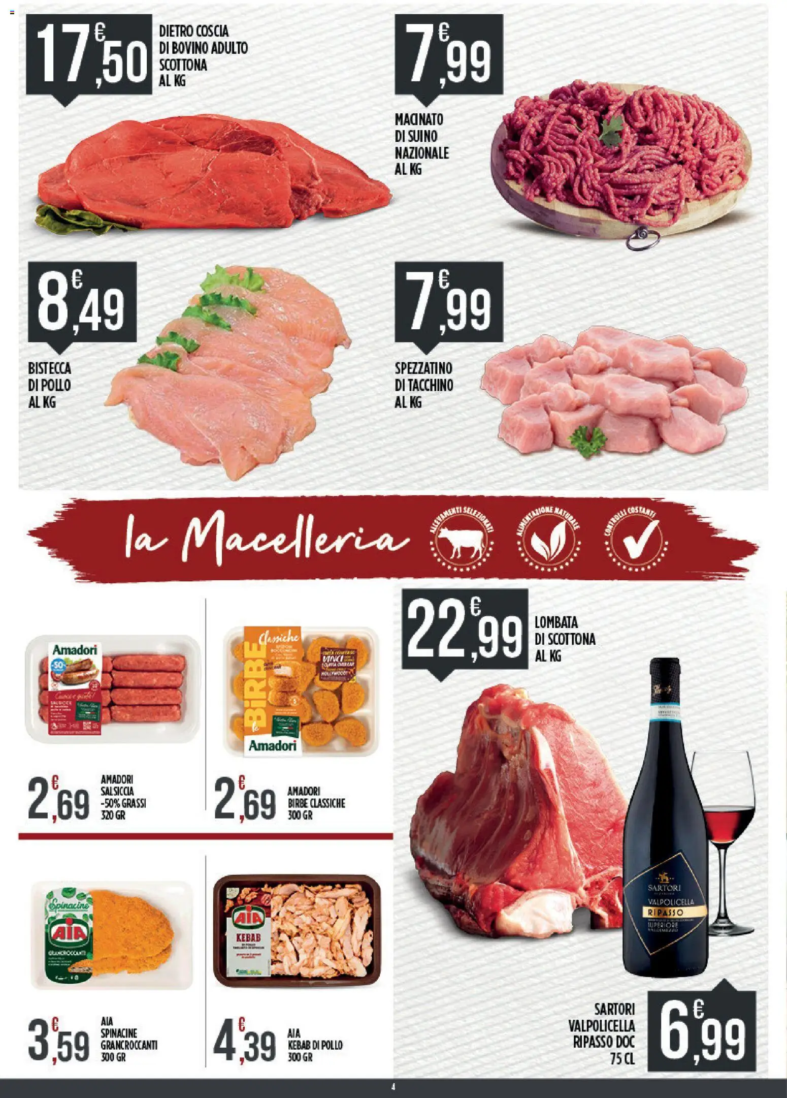 Volantino Euroesse del 10/08/2026 | Pagina: 4 | Prodotti: Pollo, Suino, Tacchino, Macinato