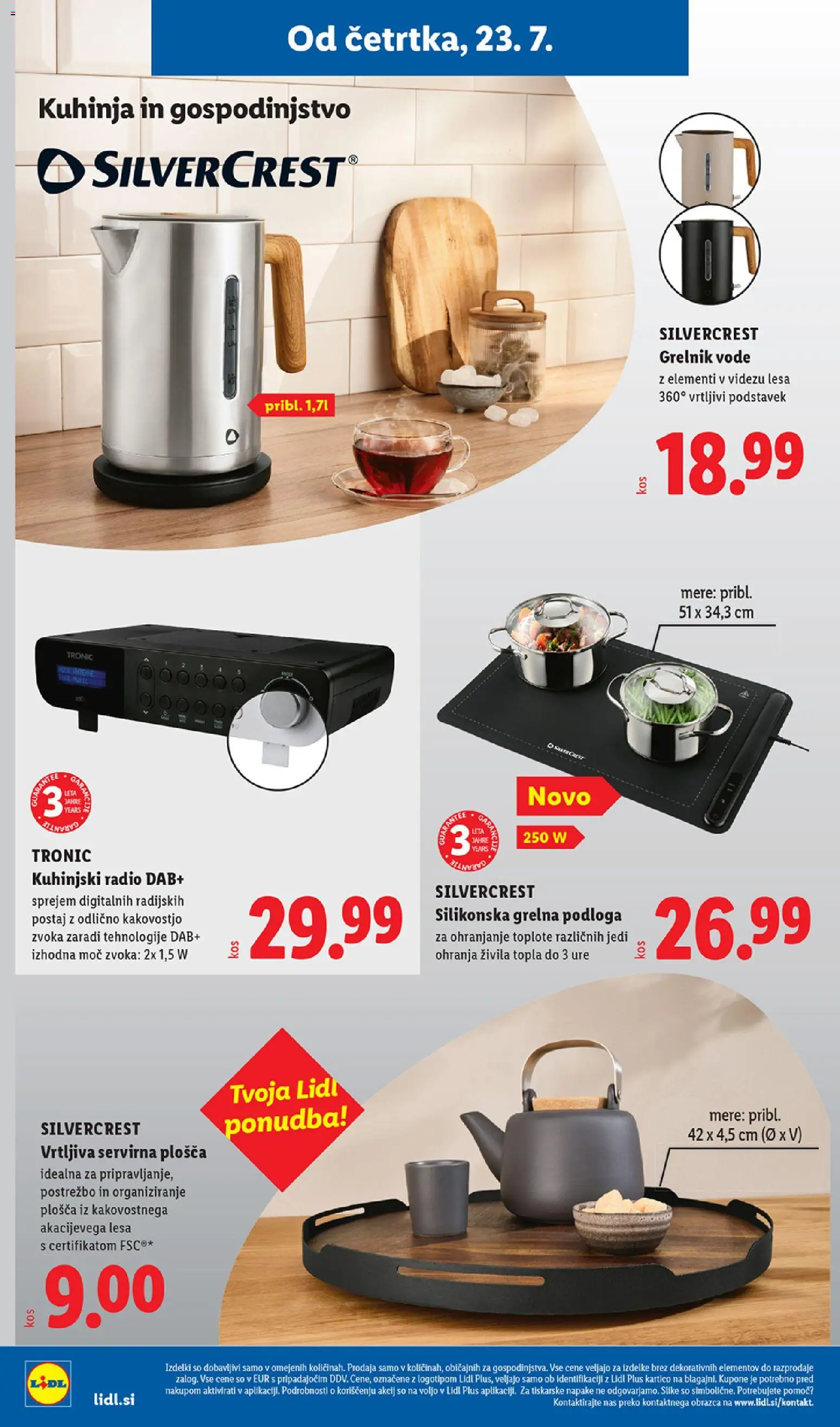 Novi Lidl katalog ponudbe – veljaven od 23.07.2026 | Stran: 38 | Izdelki: Radio, Kuhinja, Podloga, Grelnik vode