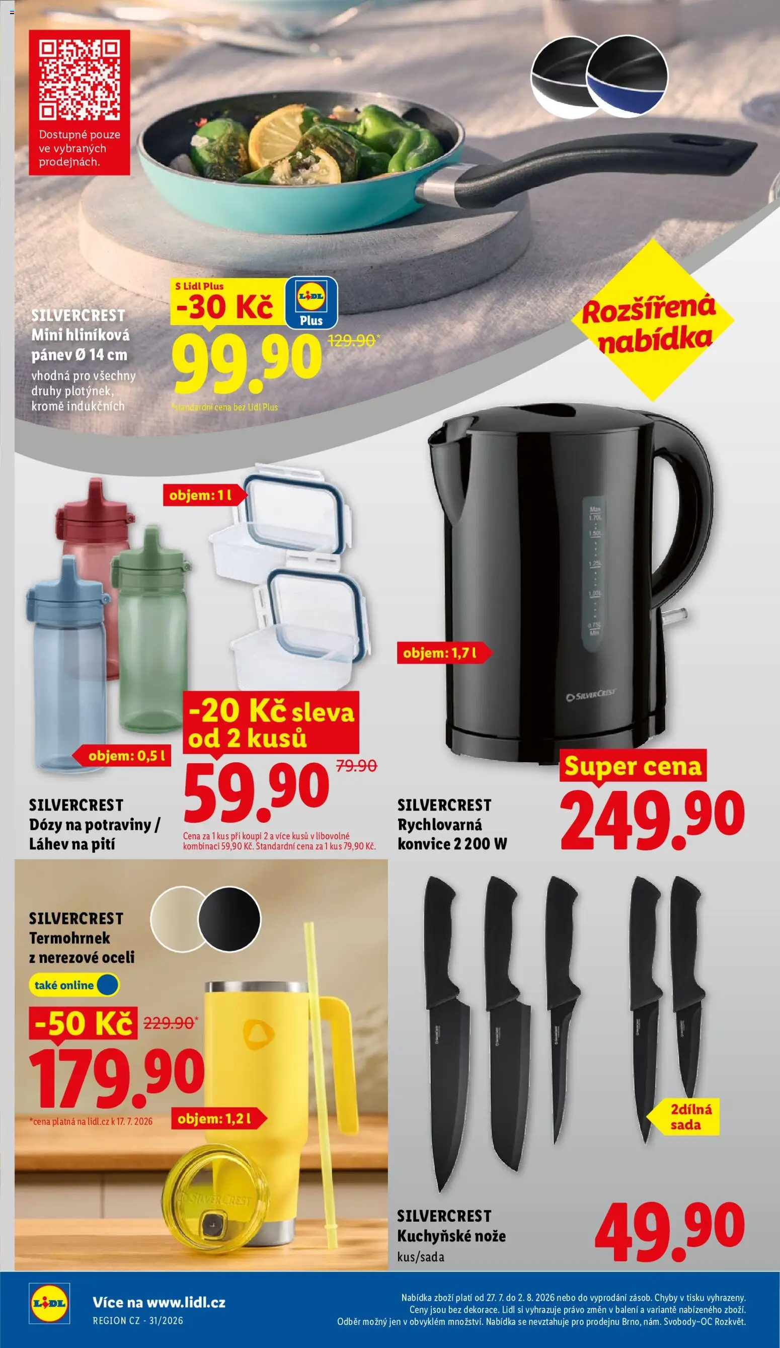 Lidl leták - Spotřební zboží od 27.07.2026 | Strana: 4 | Produkty: Dózy, Nože, Konvice, Rychlovarná konvice